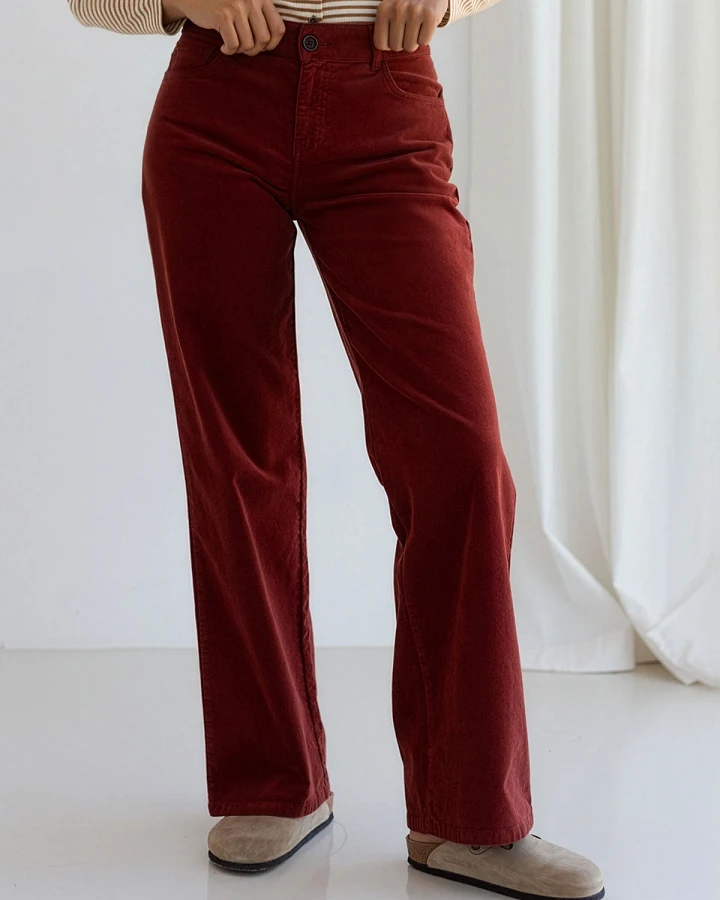 TWOTHIRDS Damen vegan Hose Sora Toffee Braun