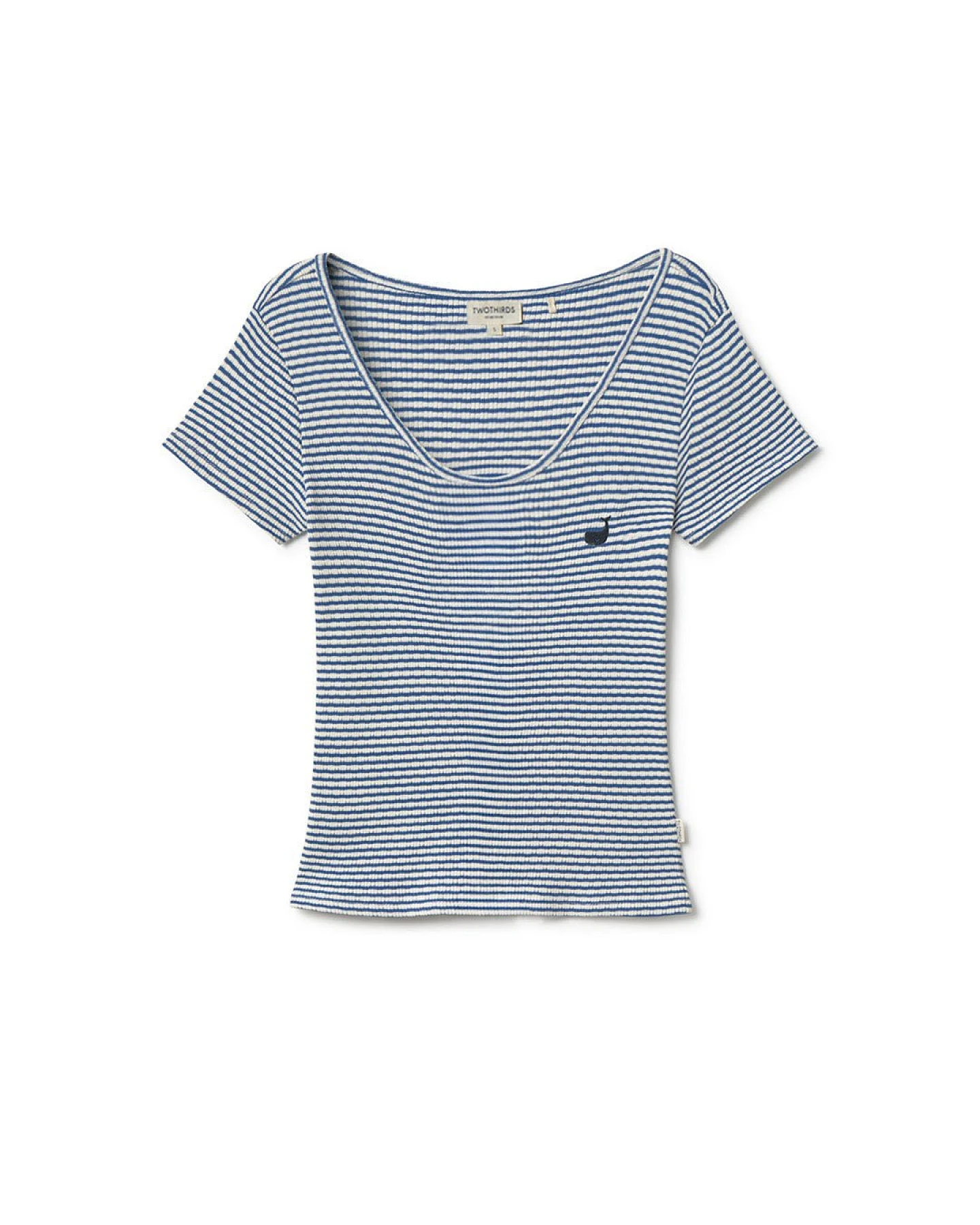TWOTHIRDS Damen vegan Top Anda Fayence Blau – Ansicht 2