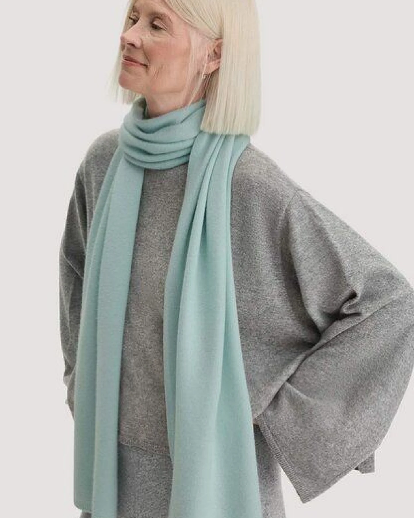 hessnatur Strick Schal aus Bio-Merinowolle mit Cashmere – Ansicht 4