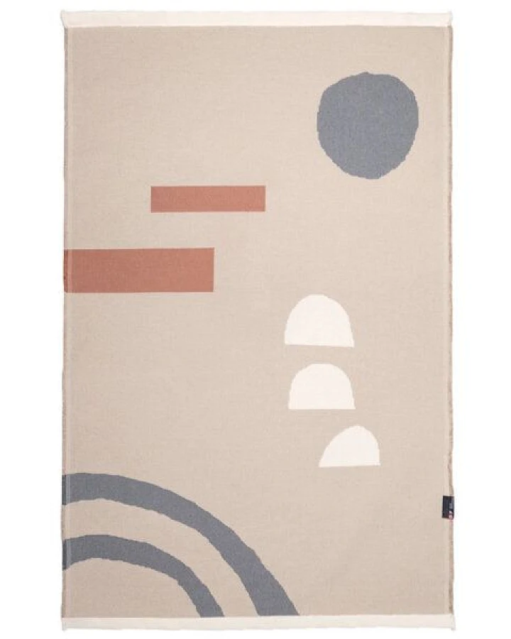 David Fussenegger Teppich „Abstrakt“ mit Saum aus Recyclingbaumwolle, 75 x 120 cm