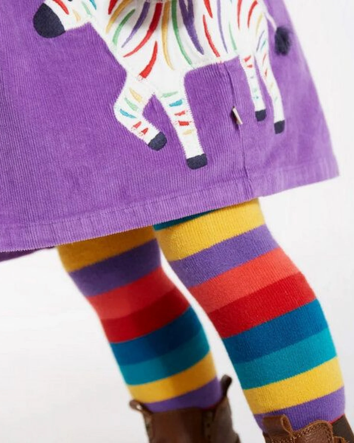 Frugi Bunte Bio Mädchen Strumpfhose aus Biobaumwolle – Ansicht 2