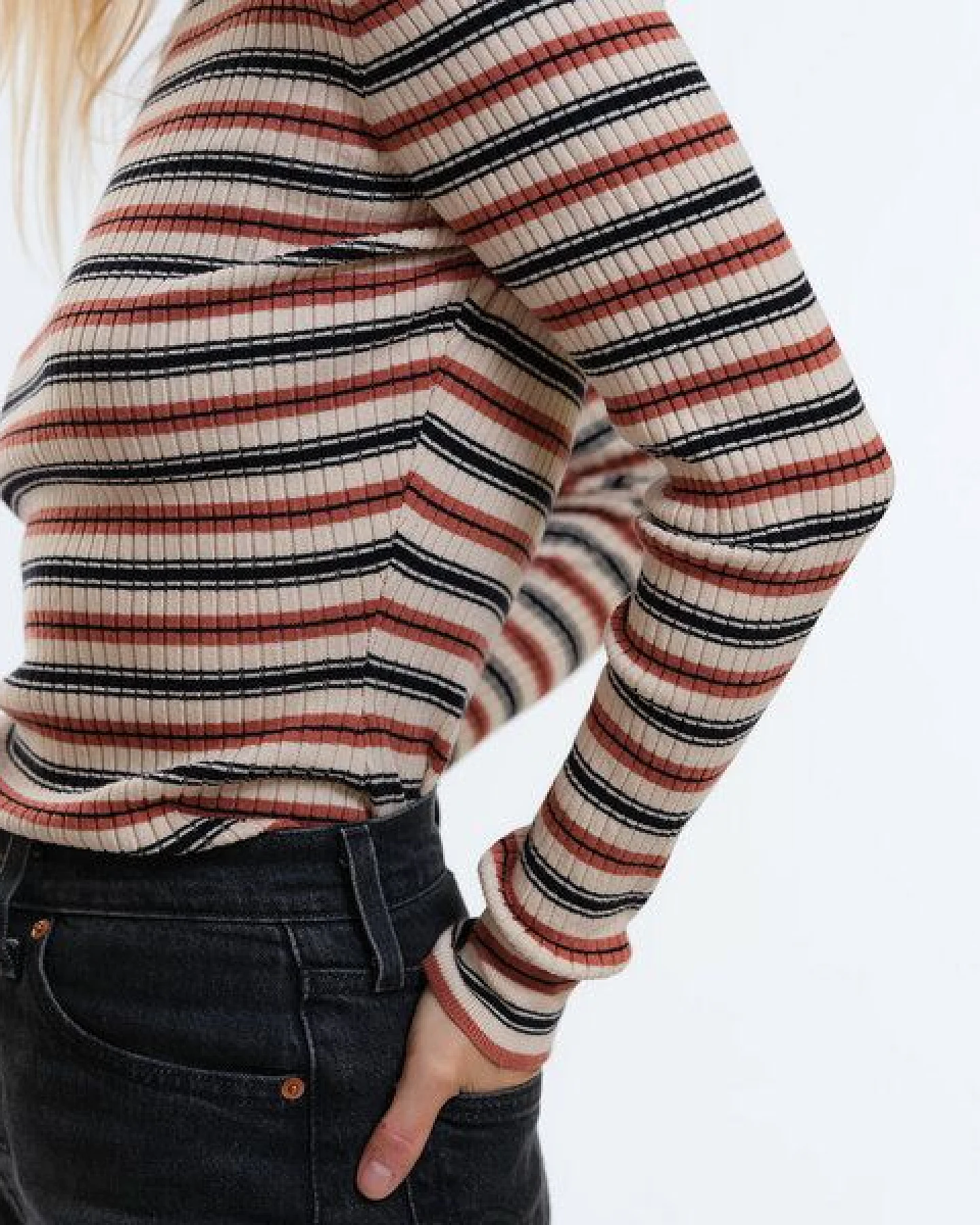 GARY MASH Gestrickter Slim Fit Pullover Yuma in Rippstrick – Ansicht 3
