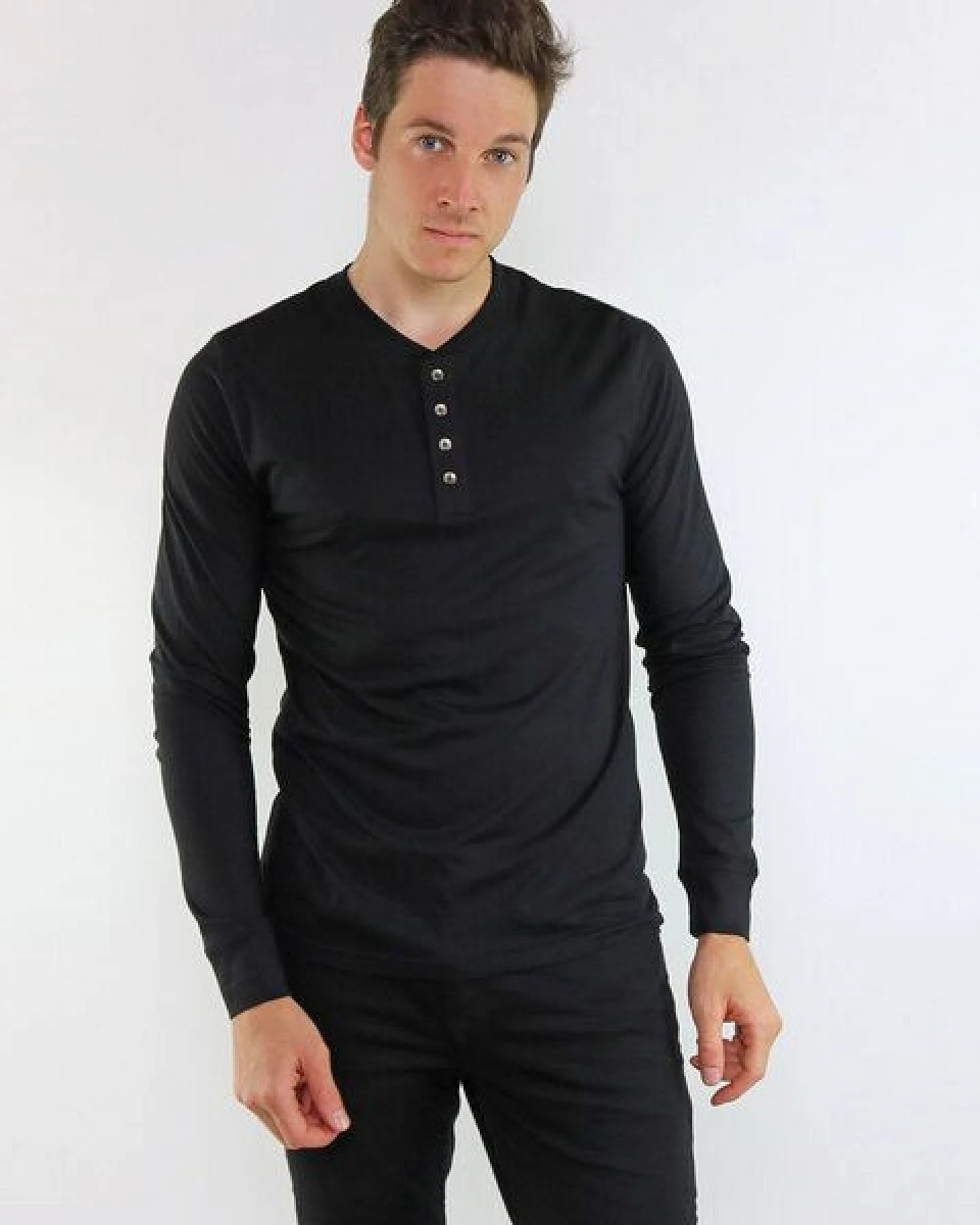 GARY MASH Henley Langarmshirt Kayville aus TENCEL Modal Mix – Ansicht 2