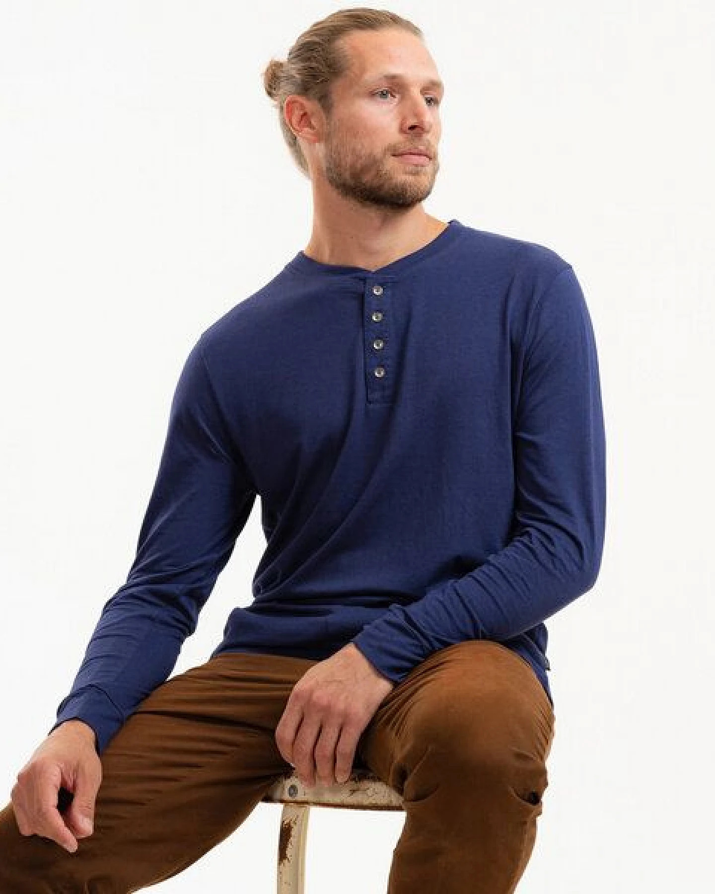 GARY MASH Henley Langarmshirt Kayville aus TENCEL Modal Mix – Ansicht 3