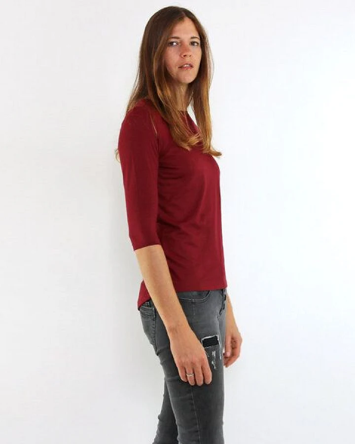 GARY MASH Longsleeve Montreal Bordeaux aus Modal®-Mix