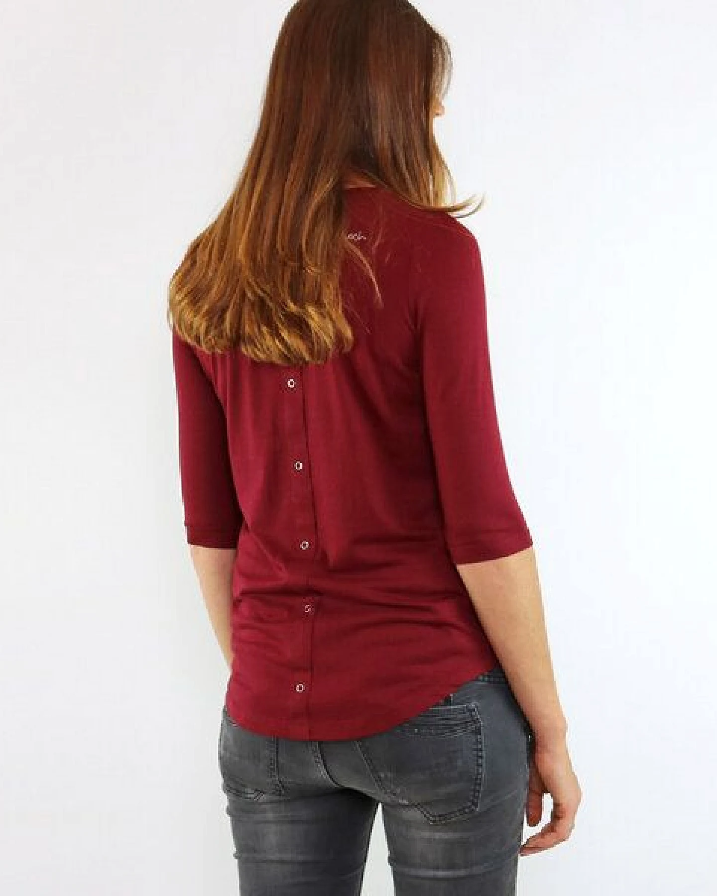 GARY MASH Longsleeve Montreal Bordeaux aus Modal®-Mix – Ansicht 3