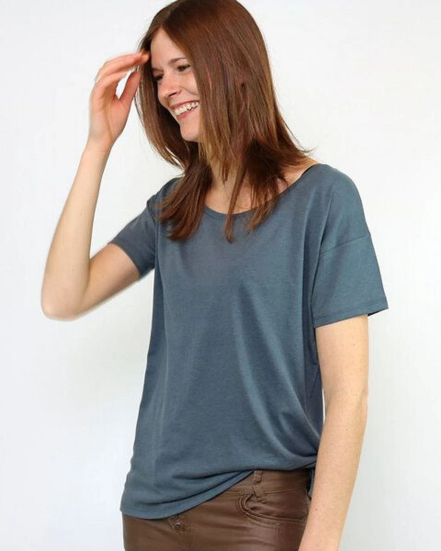 GARY MASH Oversize Shirt Anthrazit aus Tencel®-Mix – Ansicht 2
