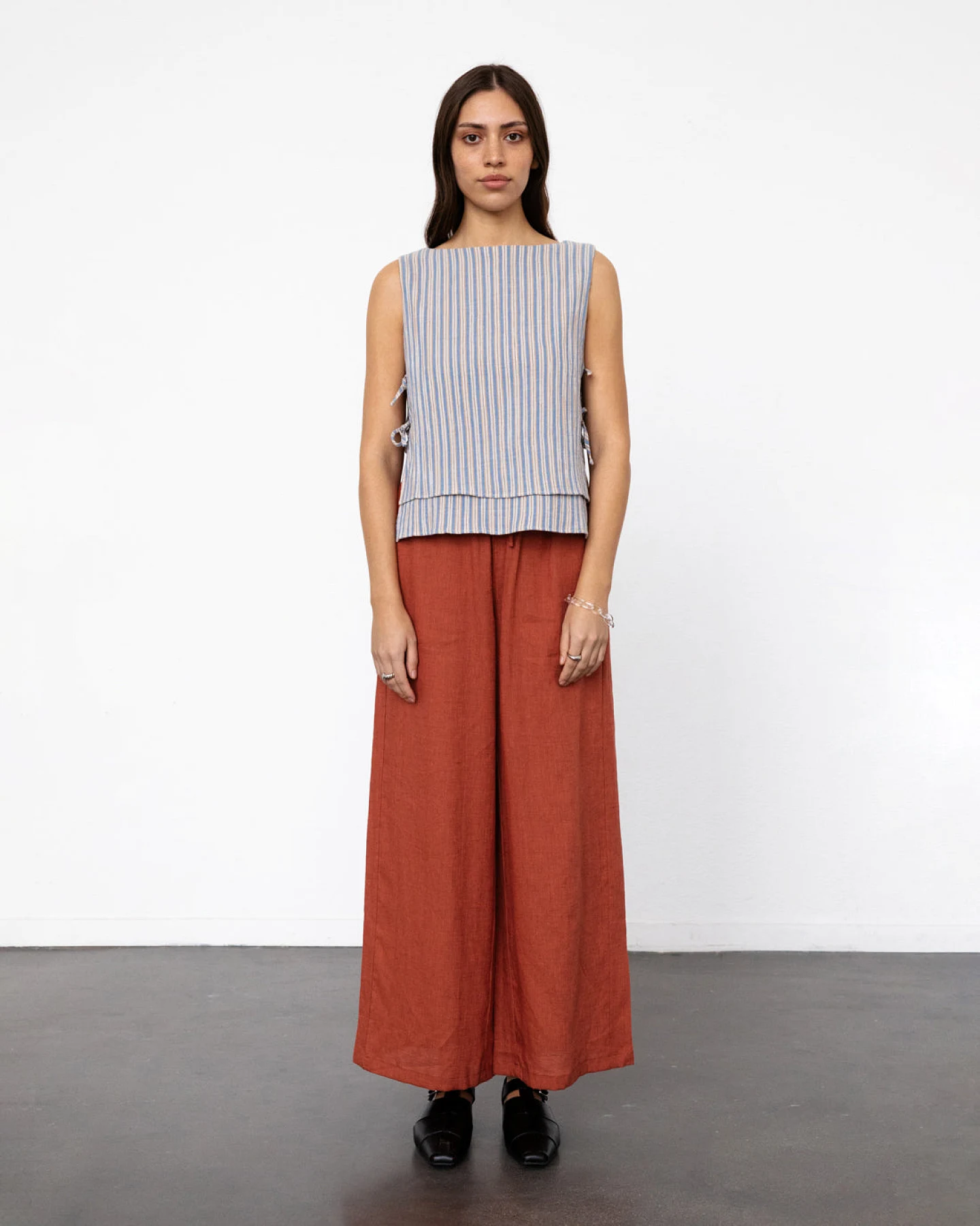 Rotholz Damen vegan Wrap Top Gestreift Mehrfarbig – Ansicht 2