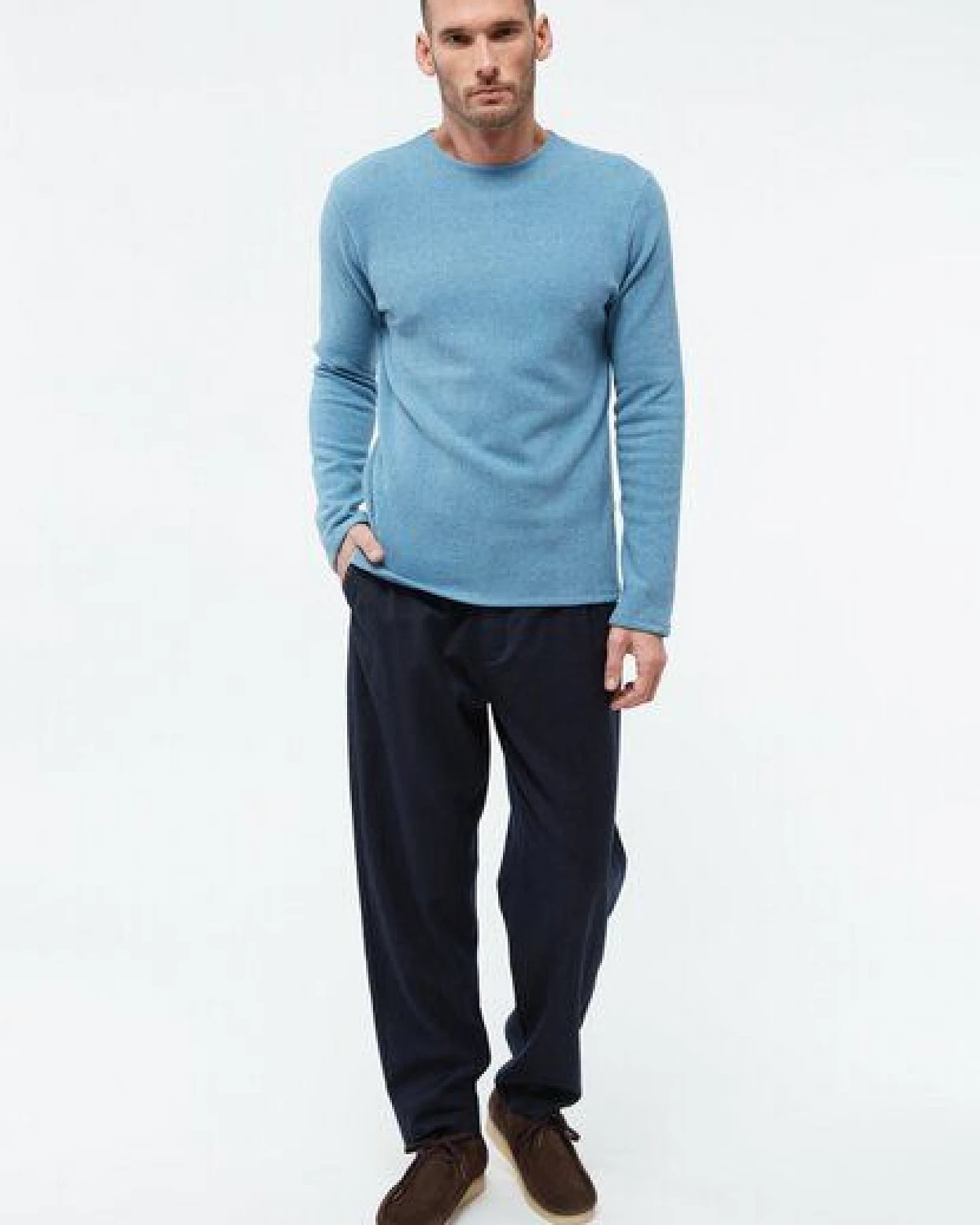 Givn Berlin Sweater GBIAN aus recycelter Baumwolle - Frosty Blue – Ansicht 2