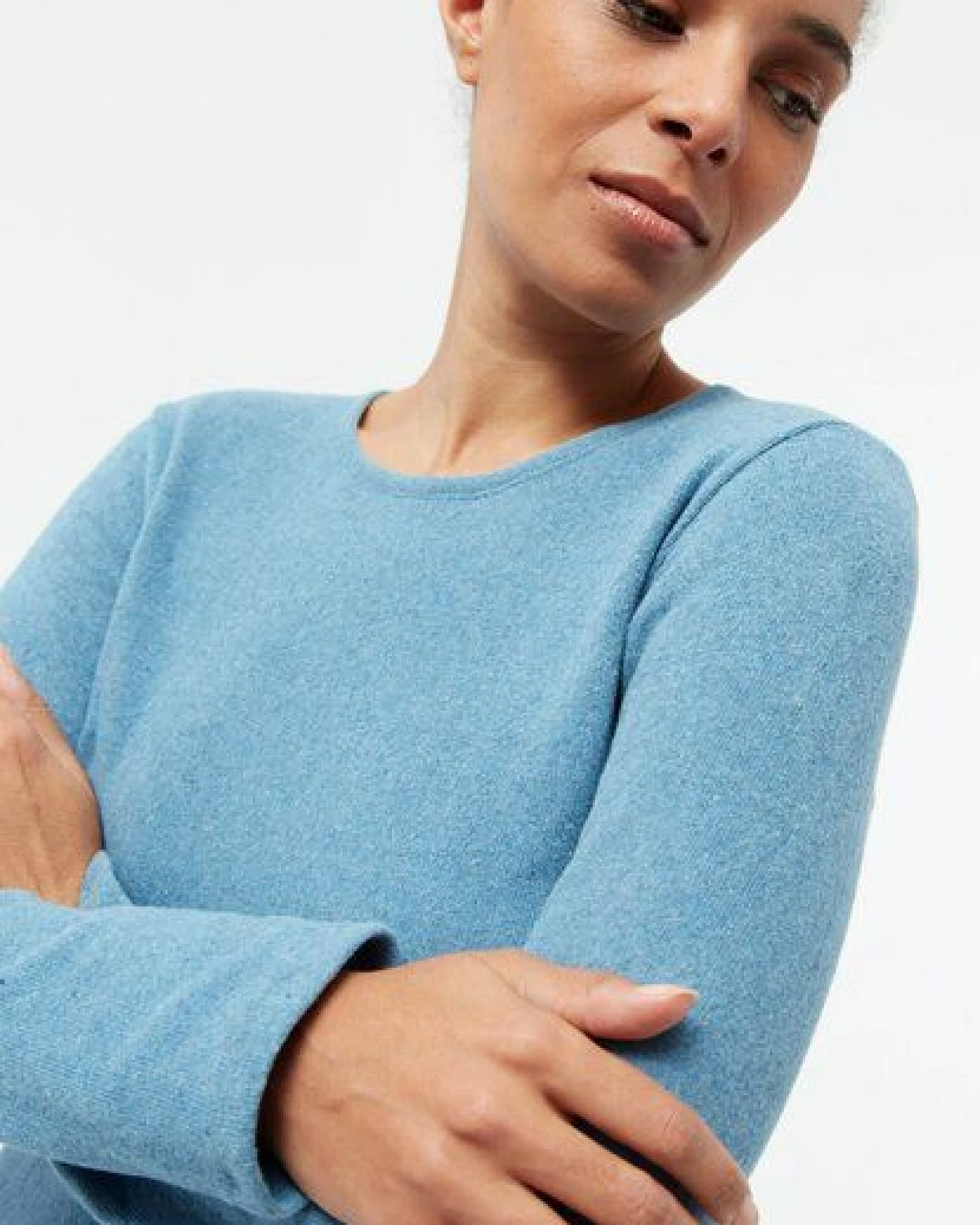 Givn Berlin Sweater GBLUCILLE aus recycelter Baumwolle - Frosty Blue – Ansicht 3