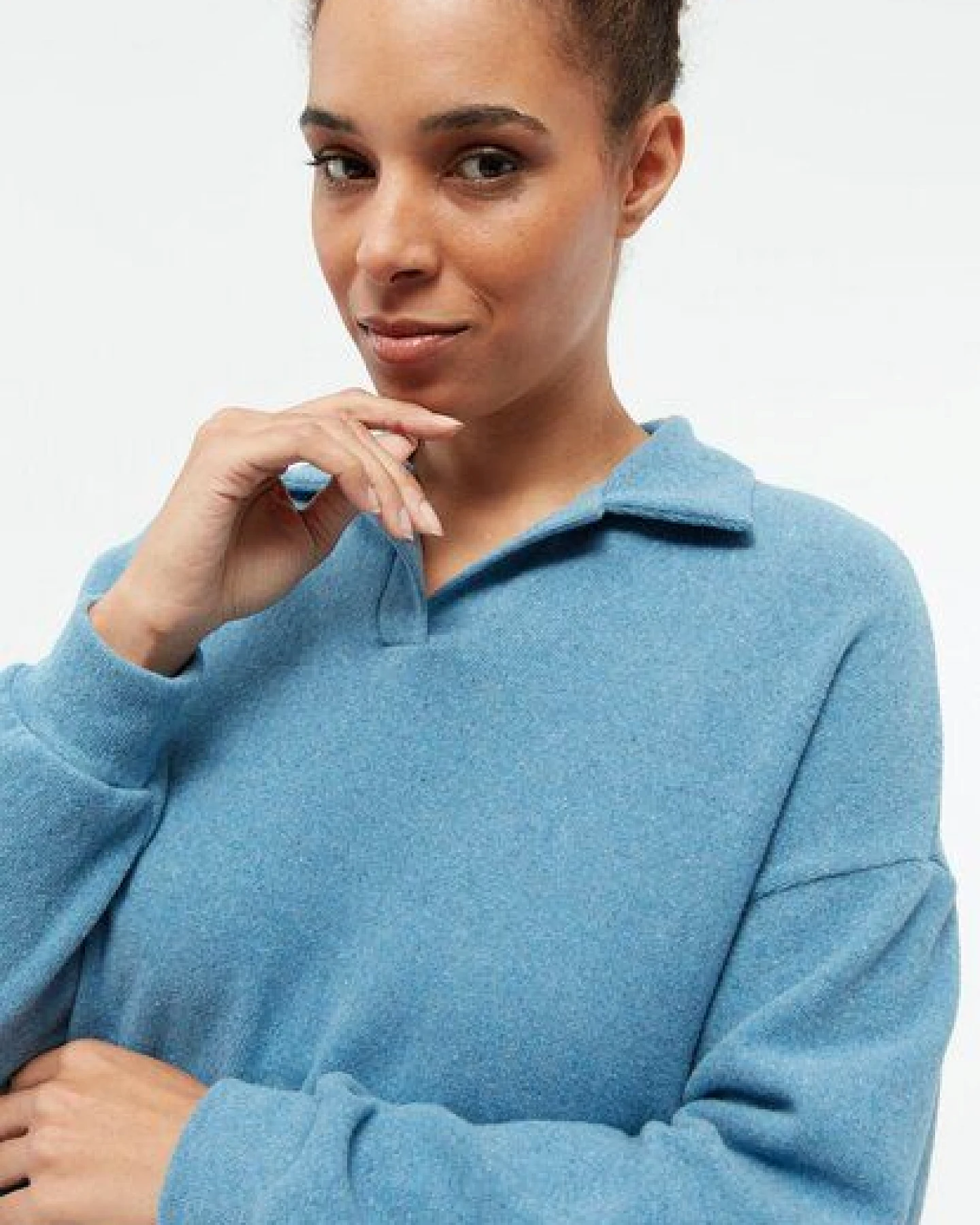 Givn Berlin Sweater GBRESA aus recycelter Baumwolle - Frosty Blue – Ansicht 3
