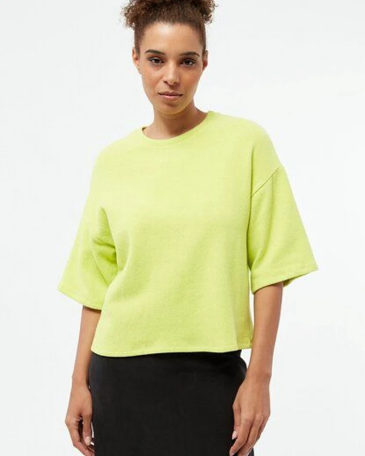 Givn Berlin Sweater GBSELMA aus recycelter Baumwolle - Lime Green