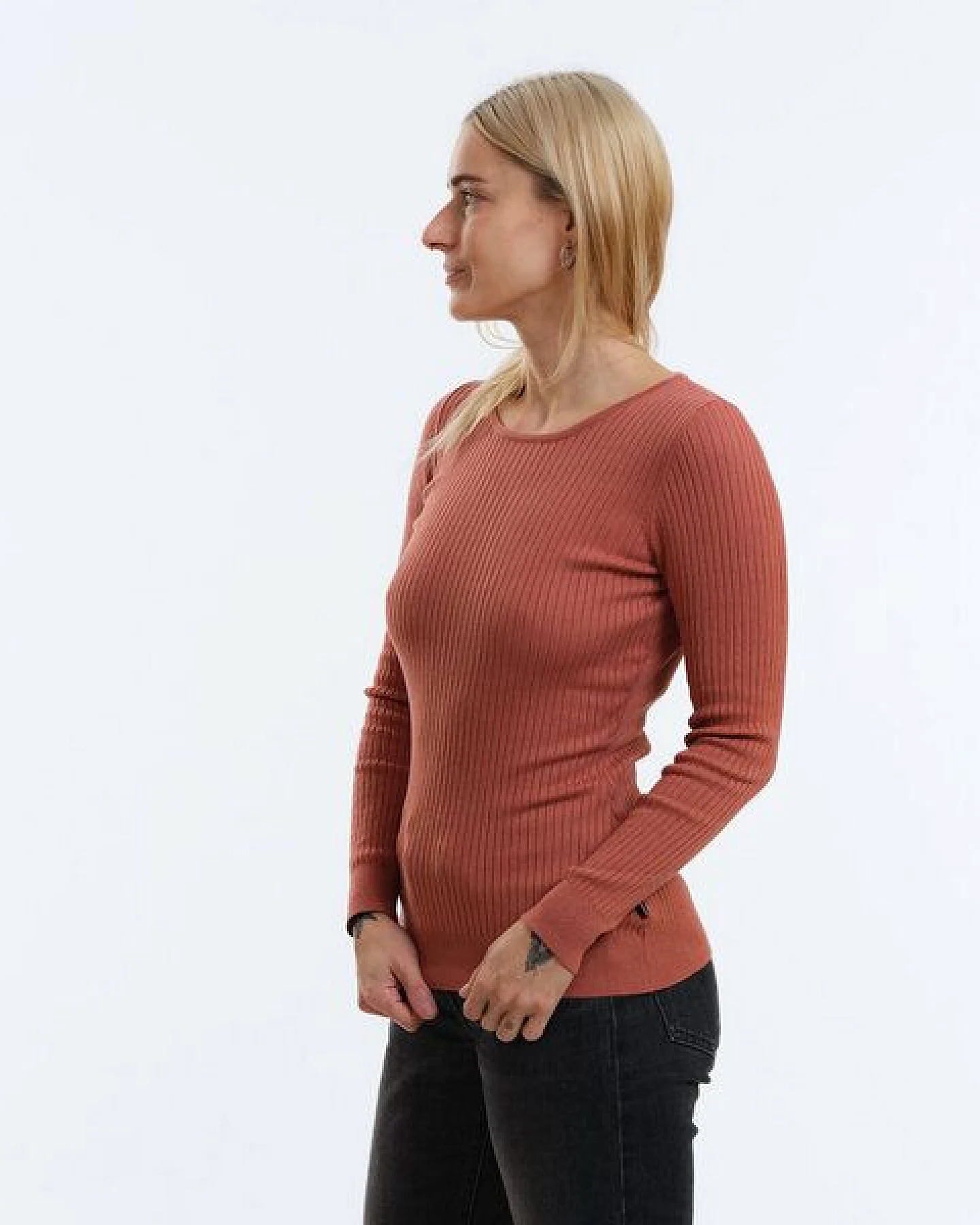 GARY MASH Gestrickter Slim Fit Pullover Yuma in Rippstrick – Ansicht 3
