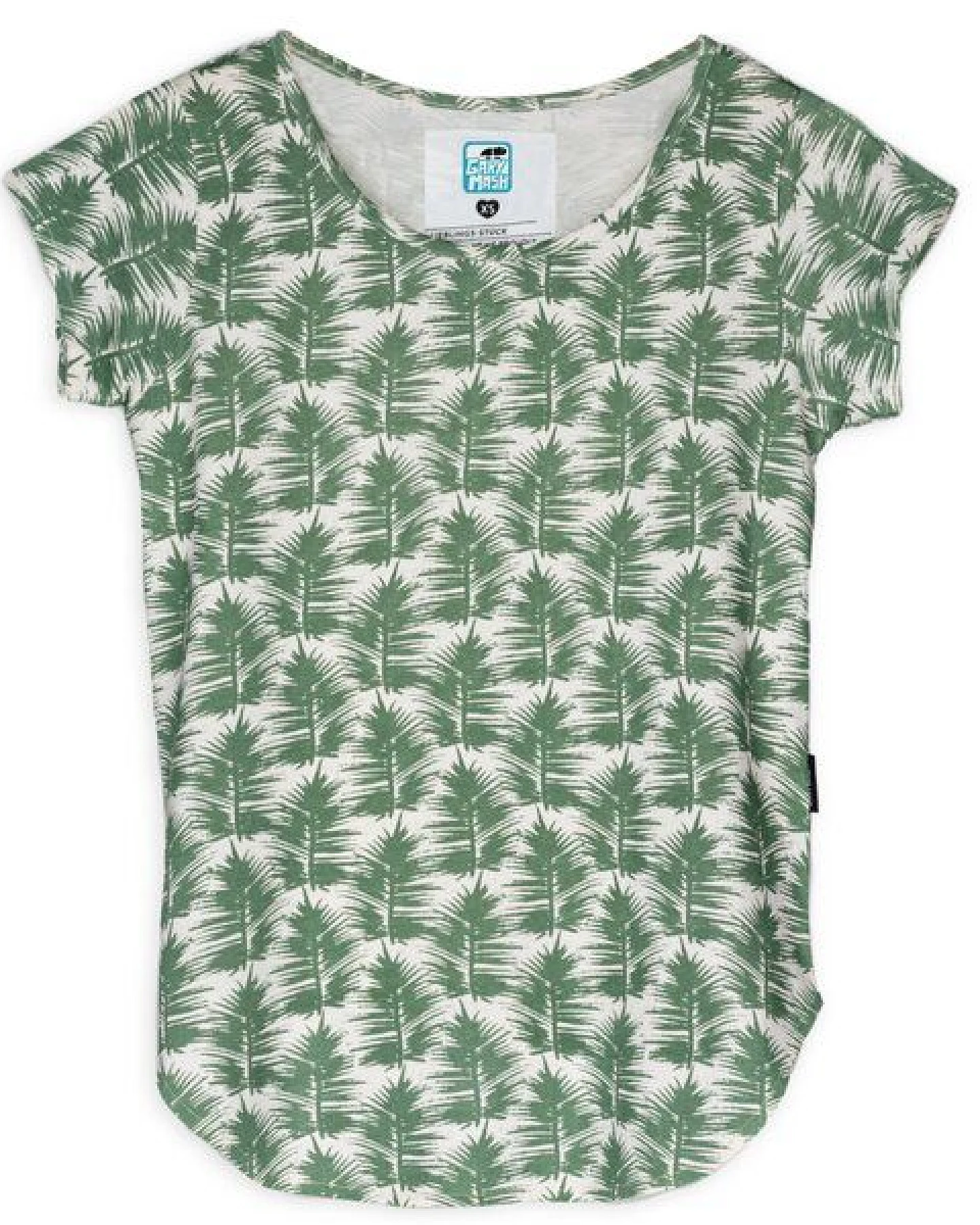 GARY MASH Kurzarmshirt mit Palmenblättern – Ansicht 3