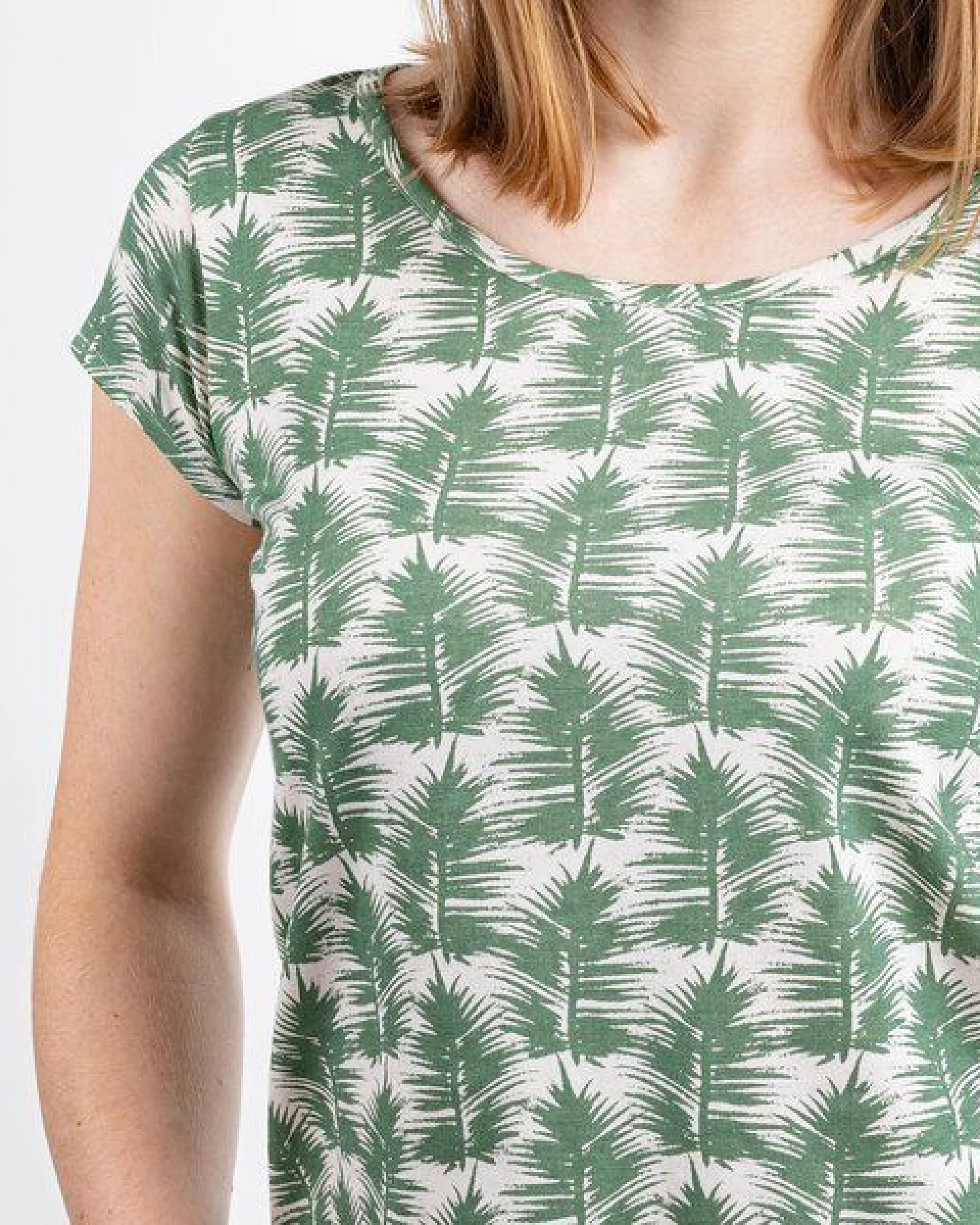 GARY MASH Kurzarmshirt mit Palmenblättern – Ansicht 2