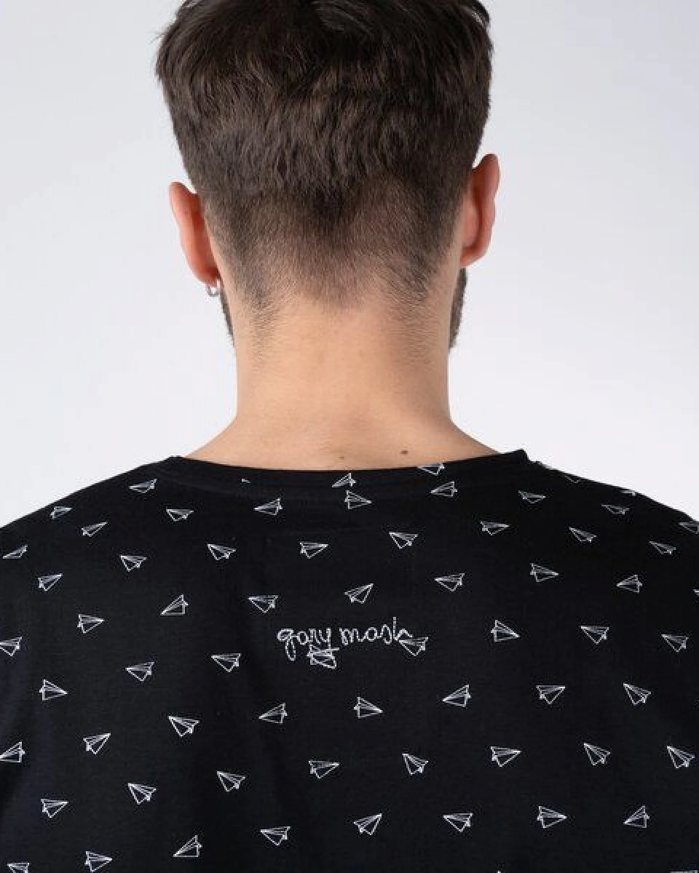 GARY MASH Shirt Paper Airplanes aus Modal®-Mix Schwarz – Ansicht 3
