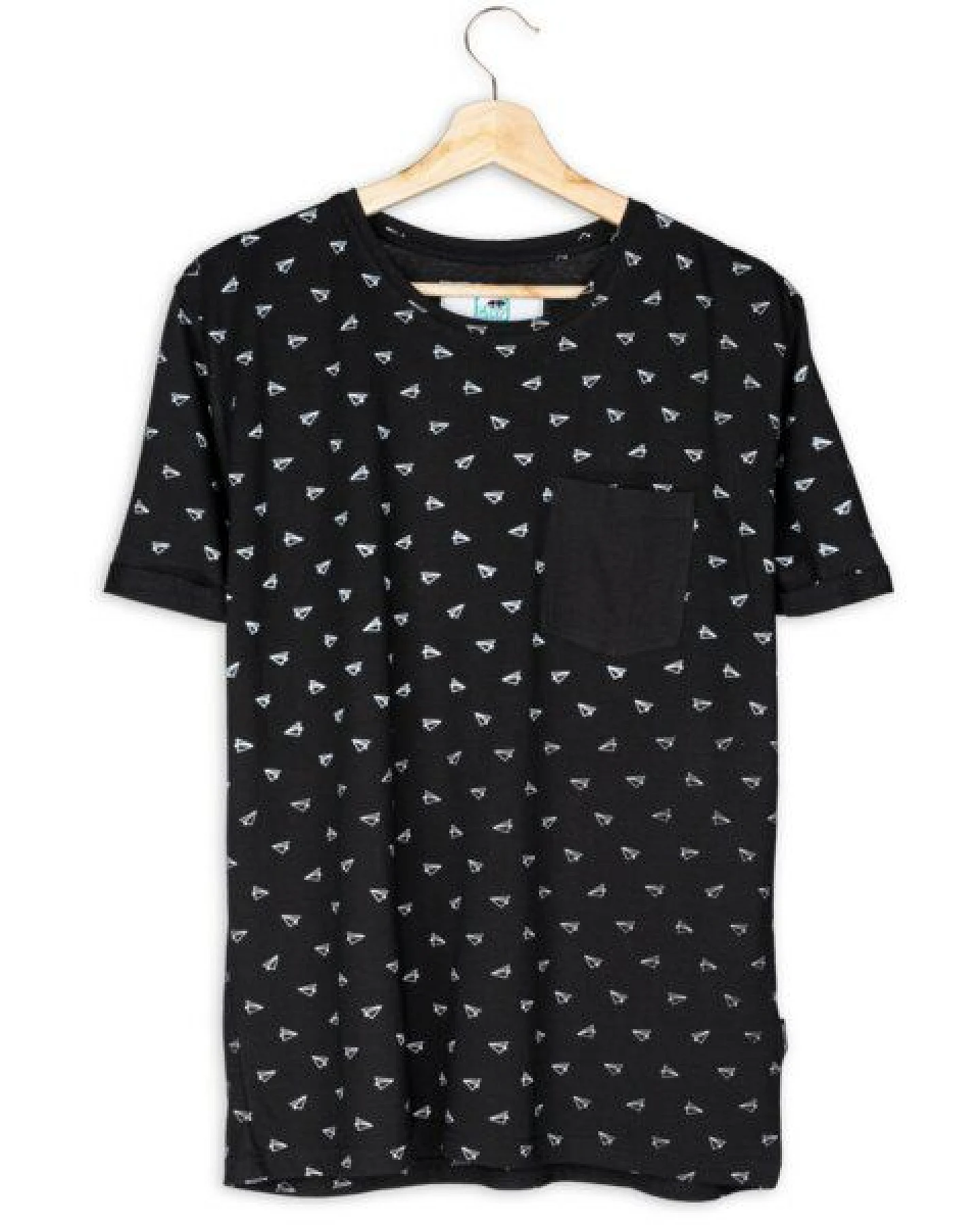 GARY MASH Shirt Paper Airplanes aus Modal®-Mix Schwarz – Ansicht 4
