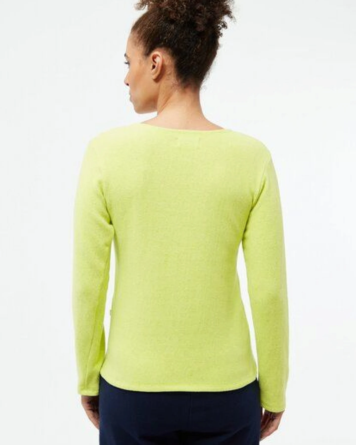 Givn Berlin Sweater GBLUCILLE aus recycelter Baumwolle - Lime Green – Ansicht 4