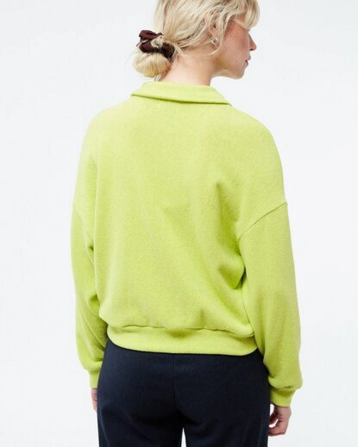 Givn Berlin Sweater GBRESA aus recycelter Baumwolle - Lime Green – Ansicht 4