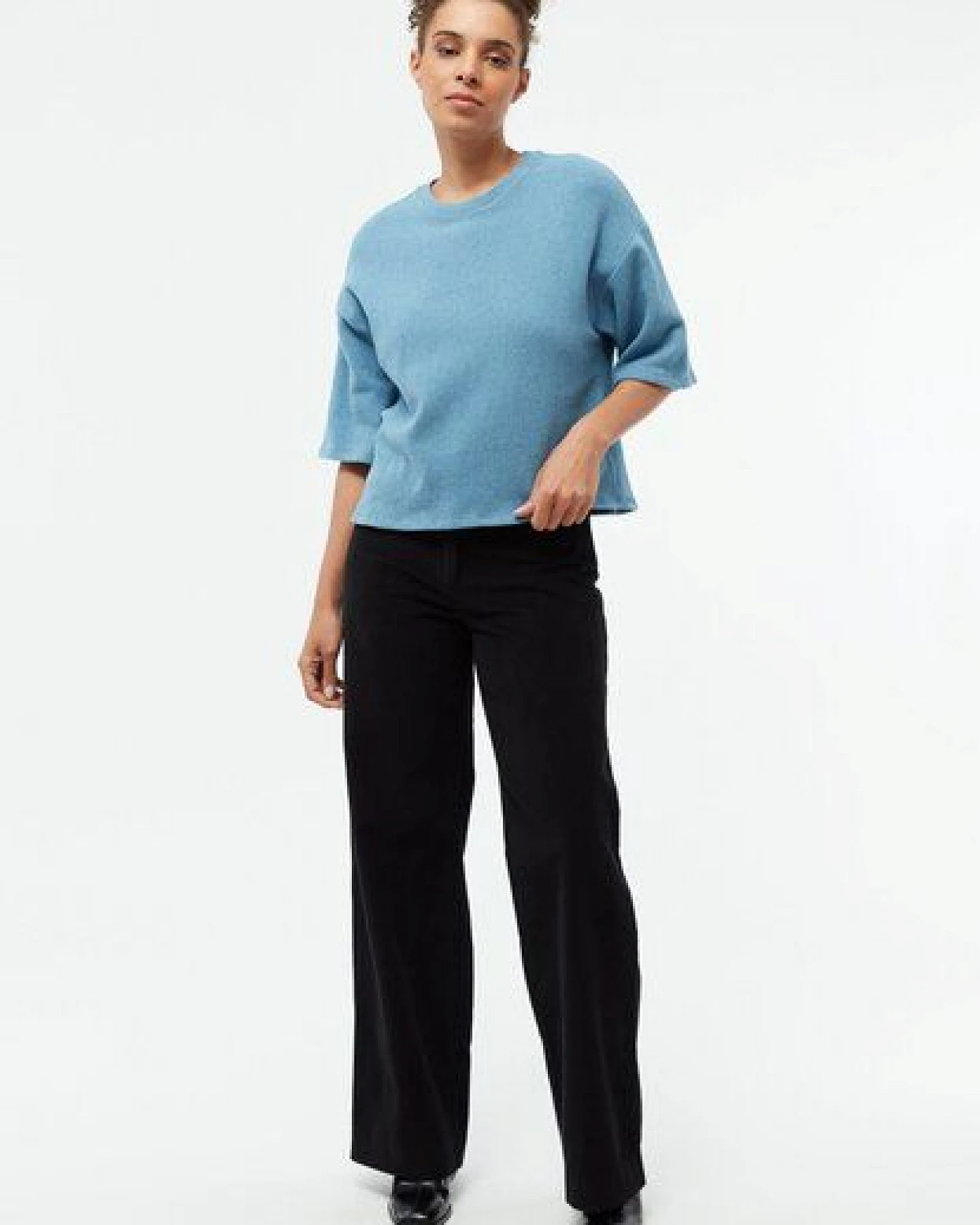 Givn Berlin Sweater GBSELMA aus recycelter Baumwolle - Frosty Blue – Ansicht 2