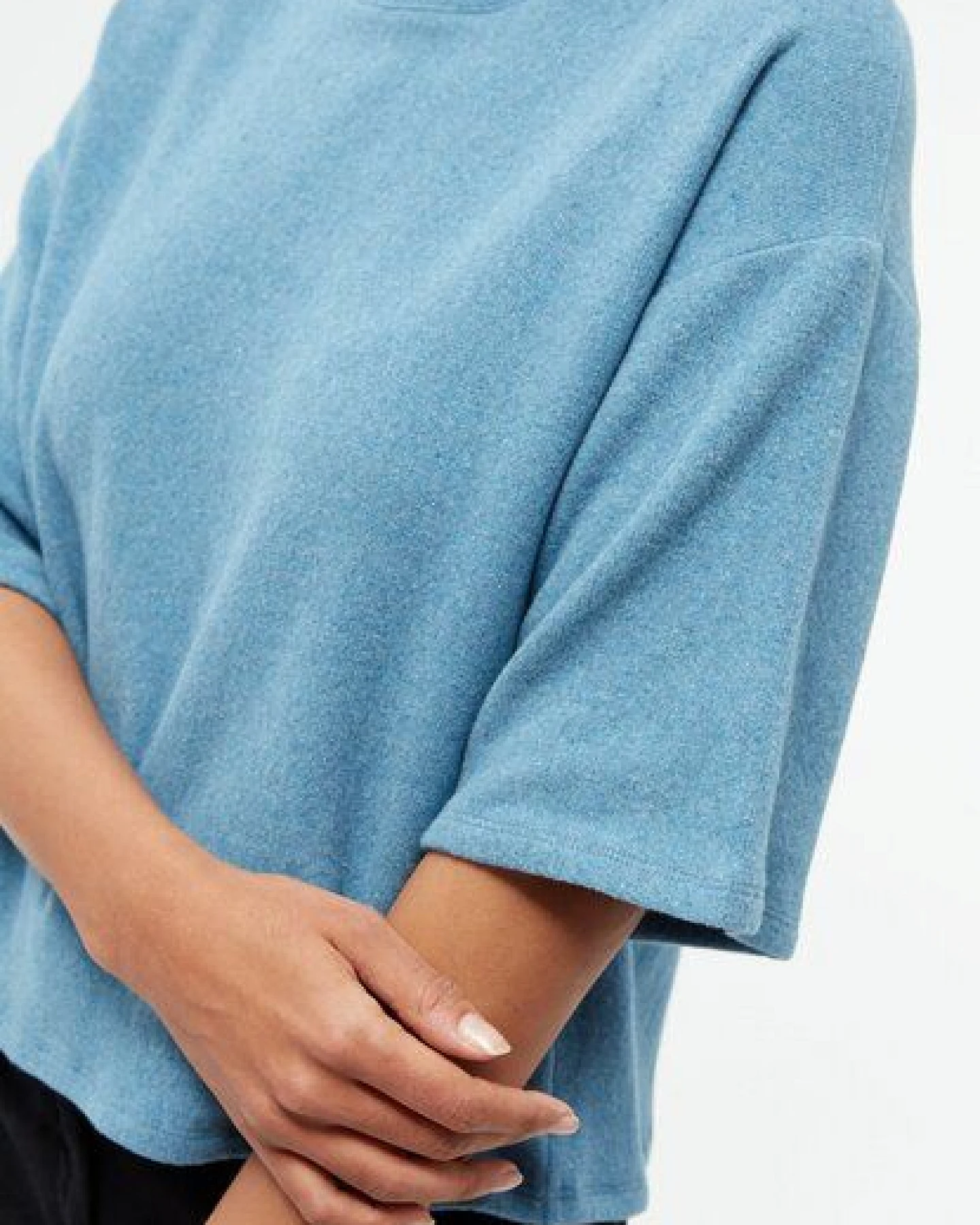 Givn Berlin Sweater GBSELMA aus recycelter Baumwolle - Frosty Blue – Ansicht 3