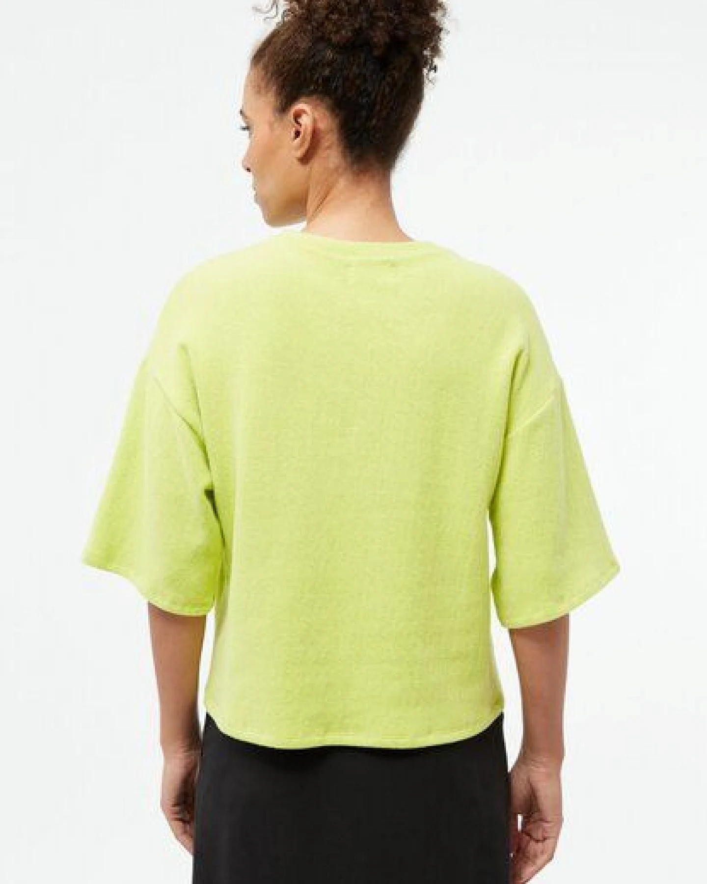 Givn Berlin Sweater GBSELMA aus recycelter Baumwolle - Lime Green – Ansicht 4