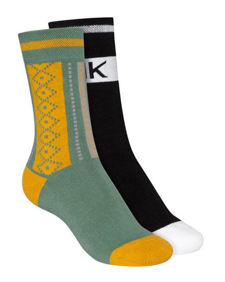 ThokkThokk Warme Socken Hoch aus Biobaumwoll-Mix - 2er Pack