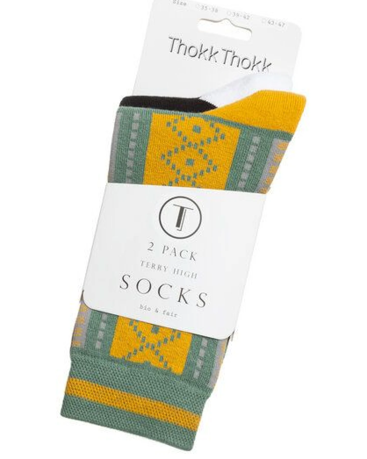 ThokkThokk Warme Socken Hoch aus Biobaumwoll-Mix - 2er Pack – Ansicht 2