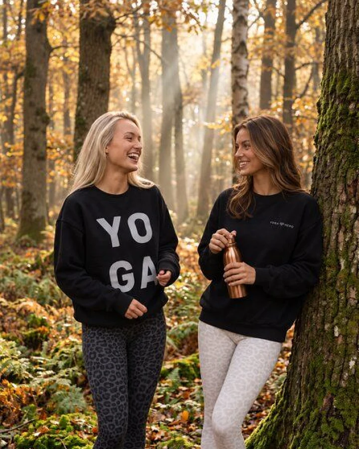 Yoga Hero Damen Oversize Sweatshirt aus Bio-Baumwolle – Zen Schwarz