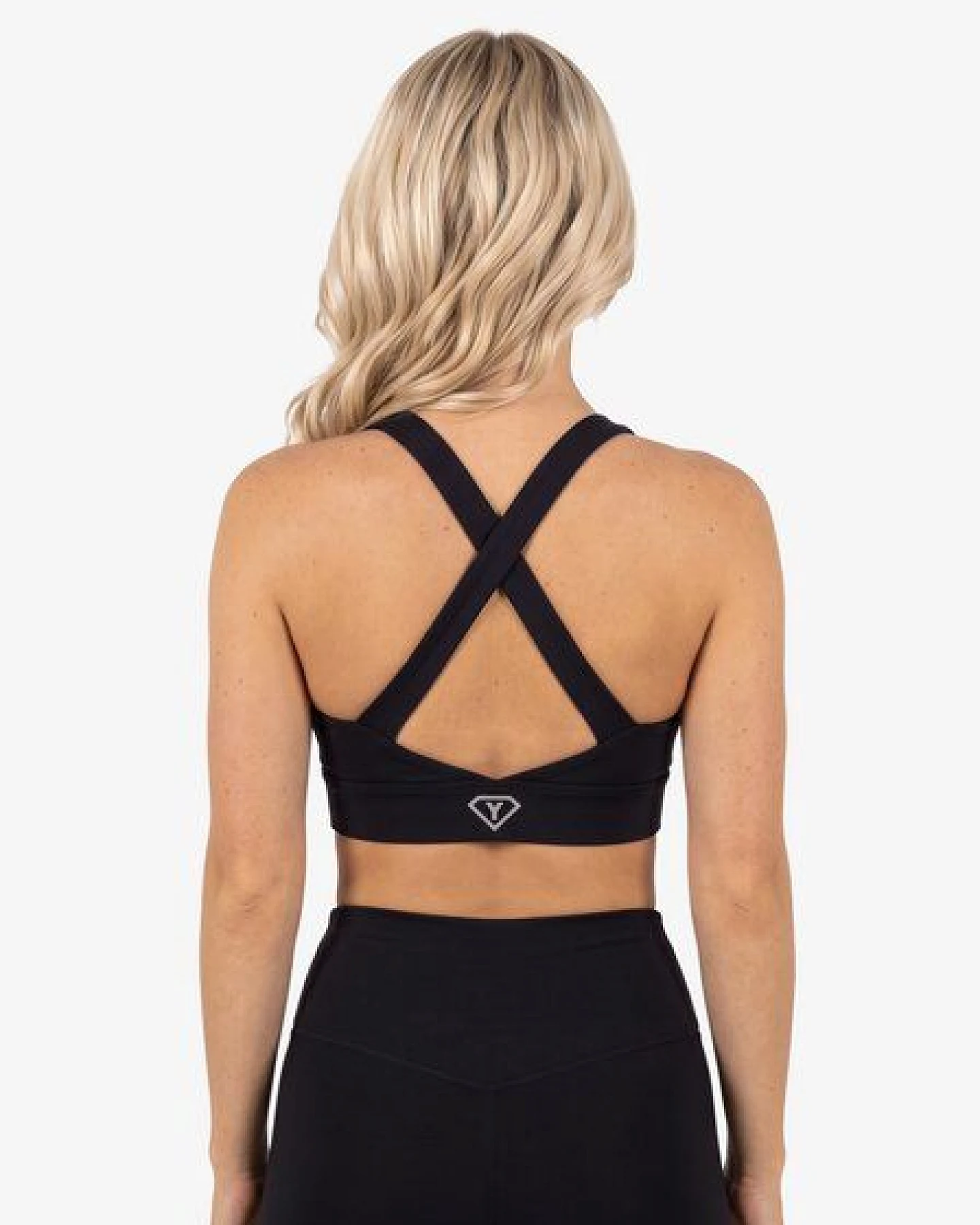 Yoga Hero Sport-BH mit gekreuztem Rücken – Zen Crossback Schwarz – Ansicht 4