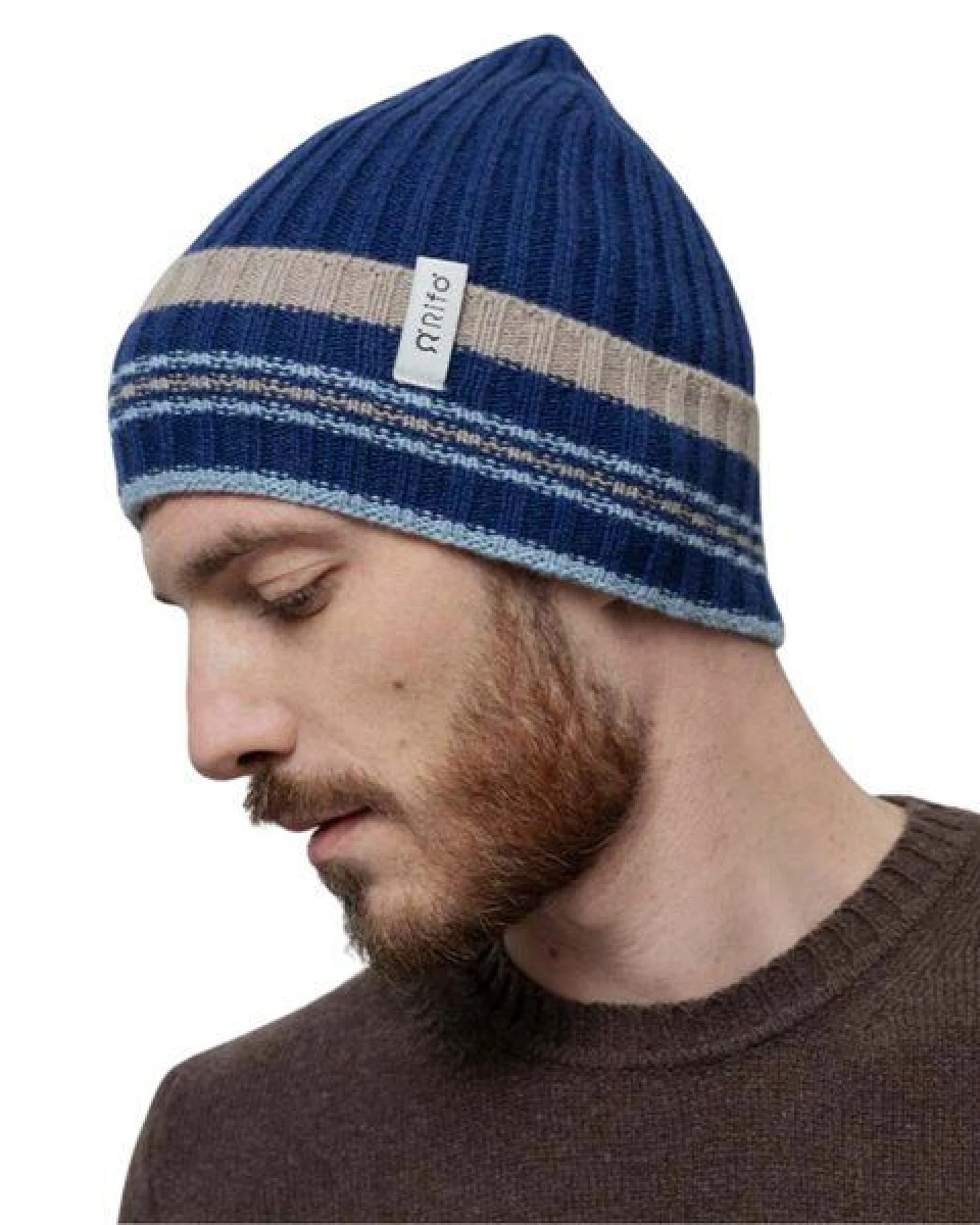 Rifò - Circular Fashion Made in Italy Mütze Mira aus recycelter Kaschmirwolle – Ansicht 2
