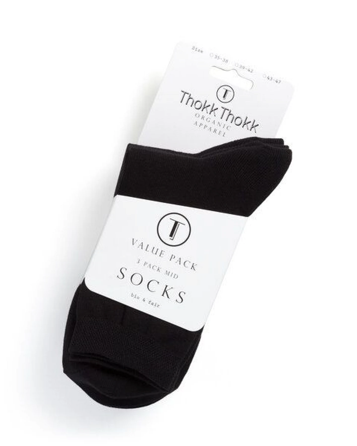 ThokkThokk Socken 3er-Pack, schwarz – Ansicht 2