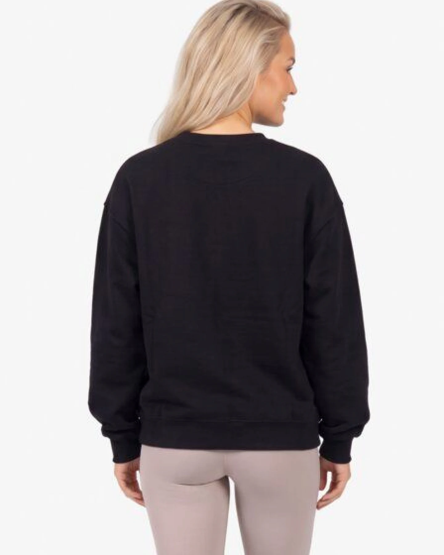 Yoga Hero Damen Oversize Sweatshirt aus Bio-Baumwolle – YOGA Schwarz – Ansicht 3
