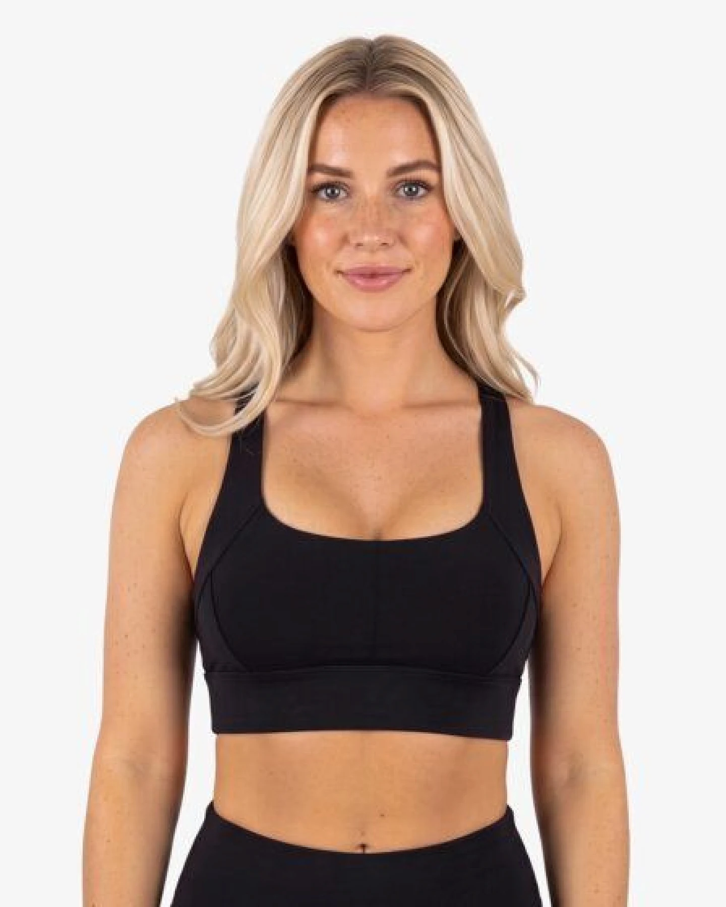 Yoga Hero Sport-BH mit gekreuztem Rücken – Zen Crossback Schwarz – Ansicht 2