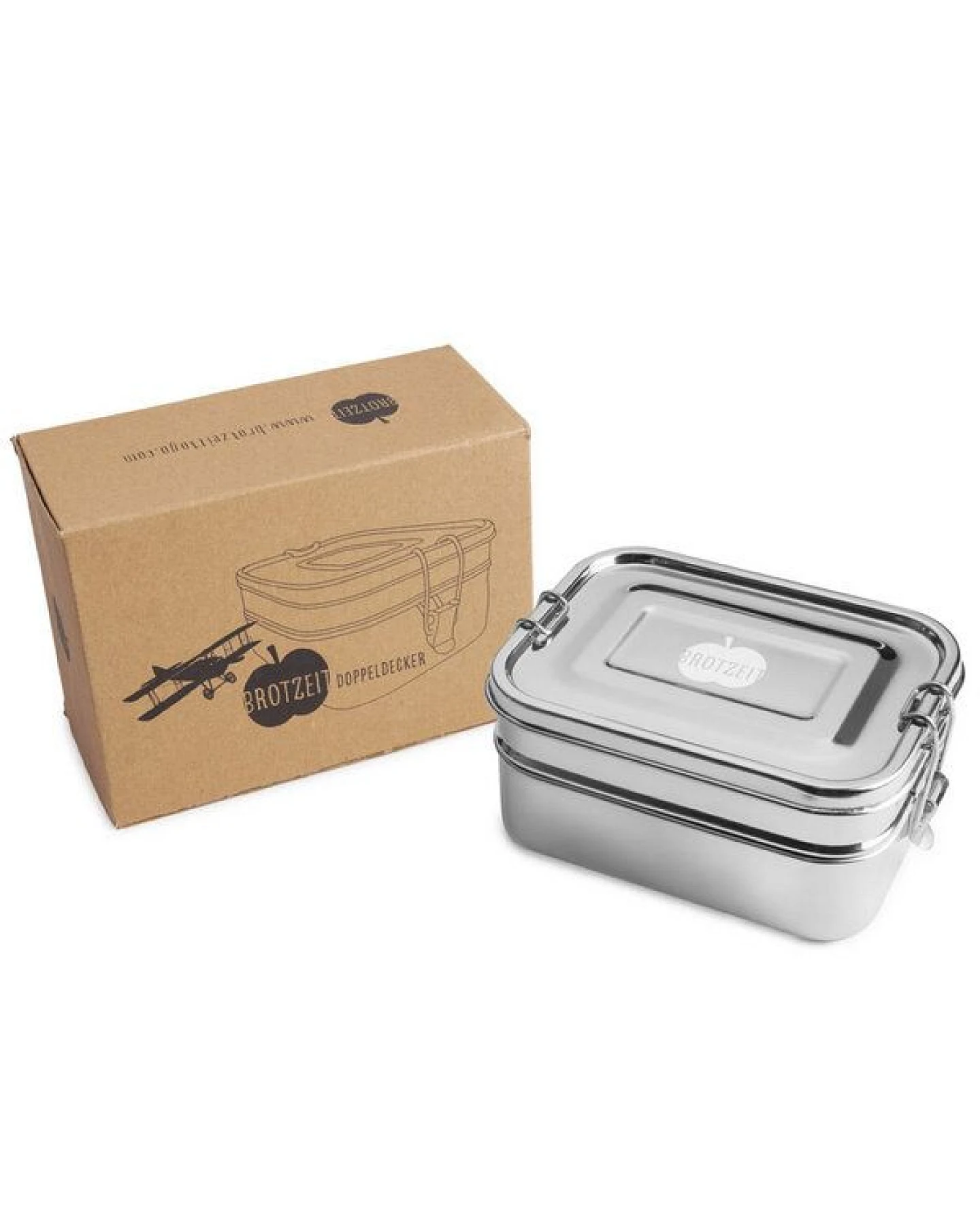 Brotzeit Edelstahl Lunchbox Doppeldecker – Ansicht 2