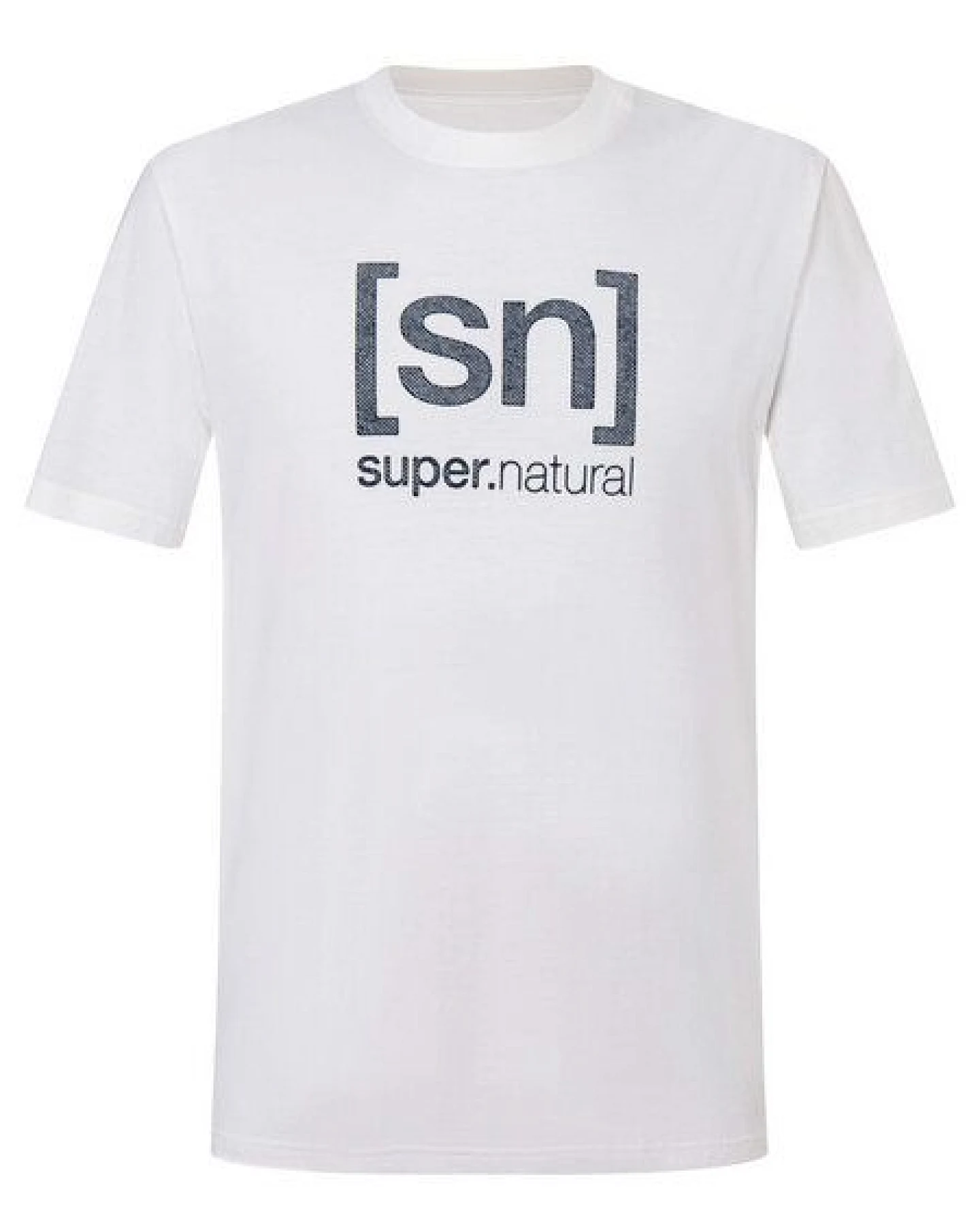 super.natural M DENIM LOGO BIO C TEE für Herren, Merino – Ansicht 4