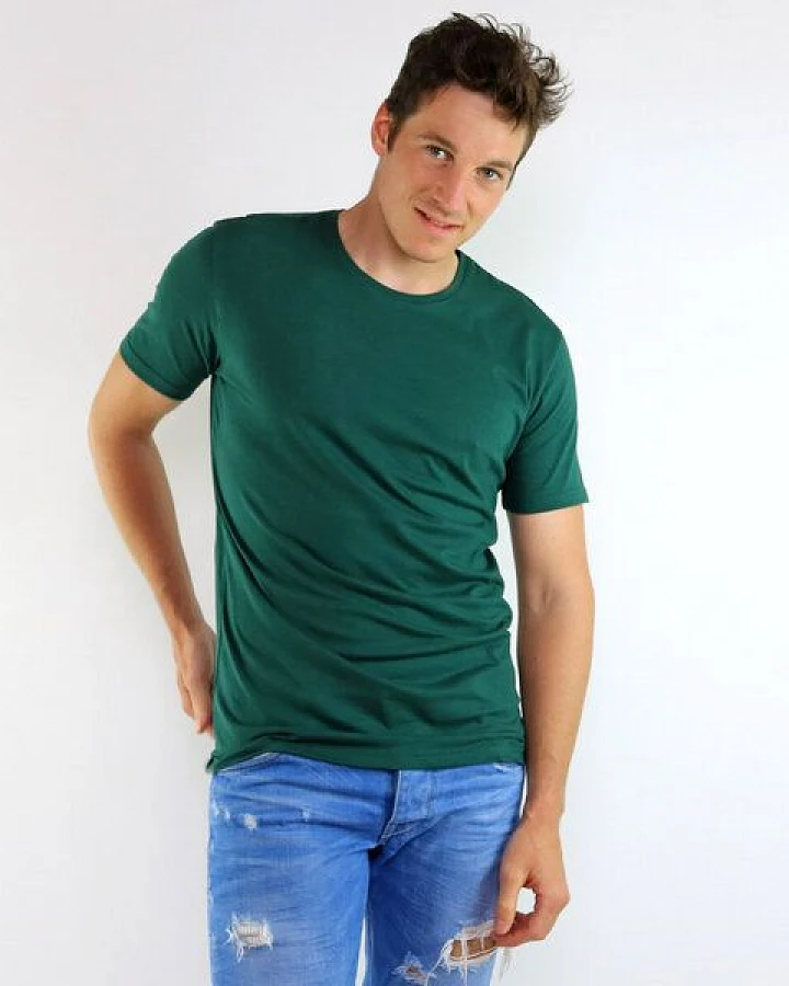 GARY MASH Basic Shirt Grün aus Biobaumwolle