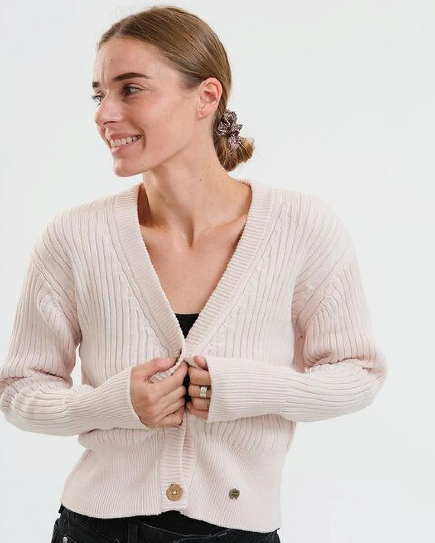 GARY MASH Kurze Strickjacke Quinn aus Biobaumwolle – Ansicht 2