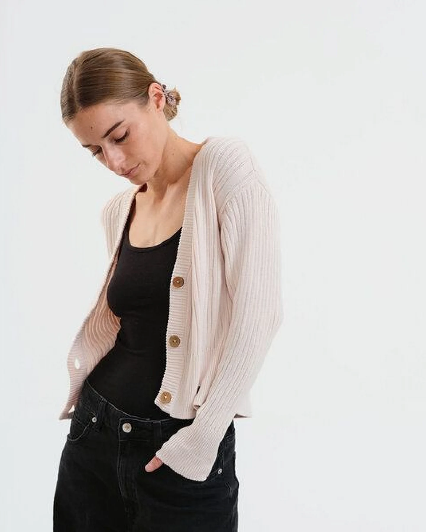 GARY MASH Kurze Strickjacke Quinn aus Biobaumwolle – Ansicht 3