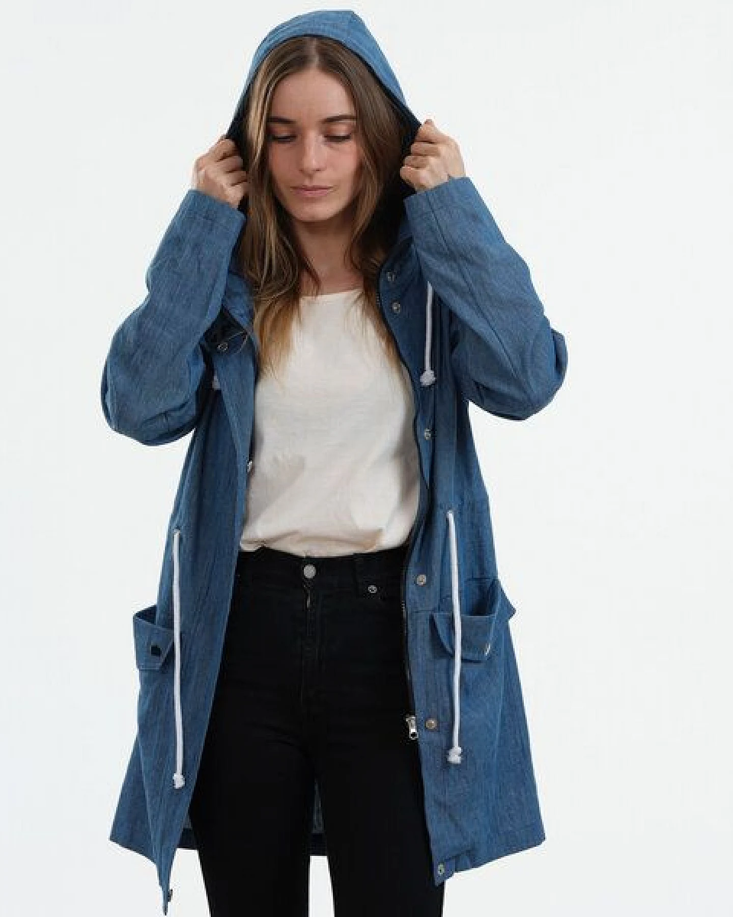 GARY MASH Parka Brooks aus Light Denim aus Bio-Baumwolle – Ansicht 2