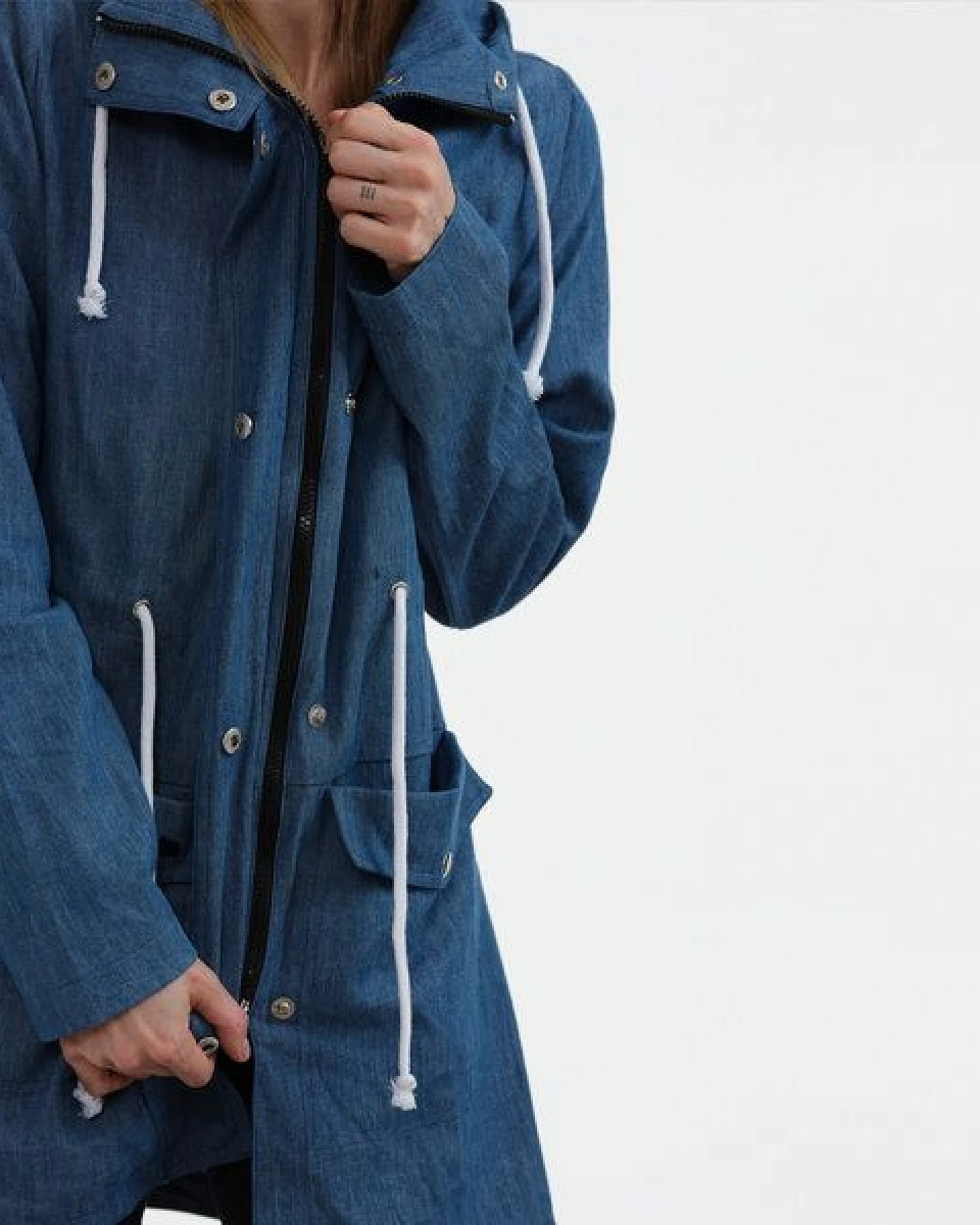 GARY MASH Parka Brooks aus Light Denim aus Bio-Baumwolle – Ansicht 3