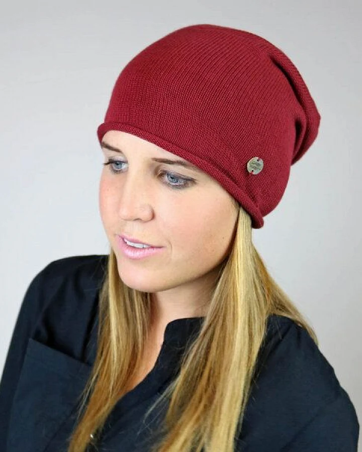 GARY MASH Strick-Mütze Kingston Bordeaux