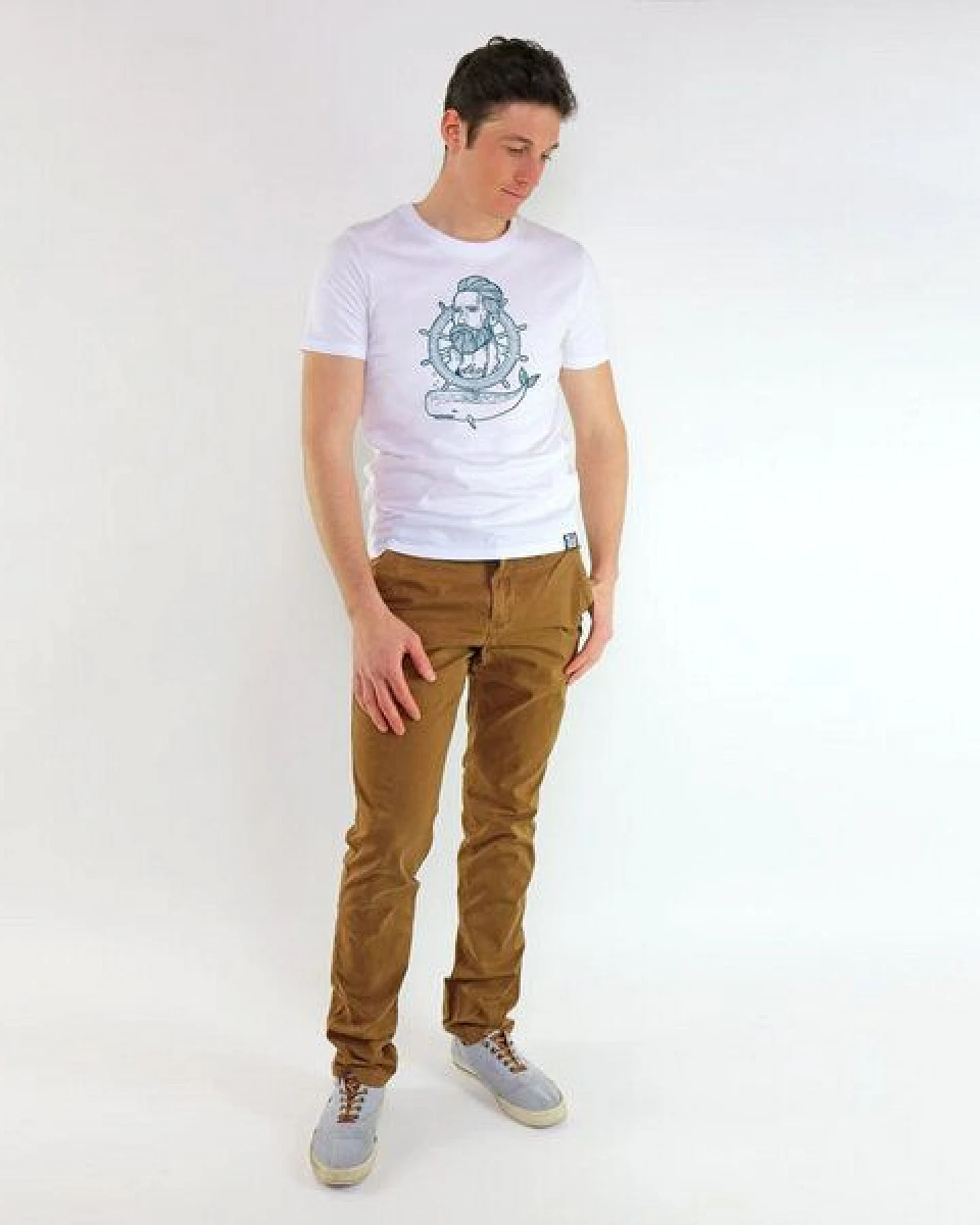 GARY MASH Shirt Captain Ahab aus Biobaumwolle Weiß – Ansicht 3