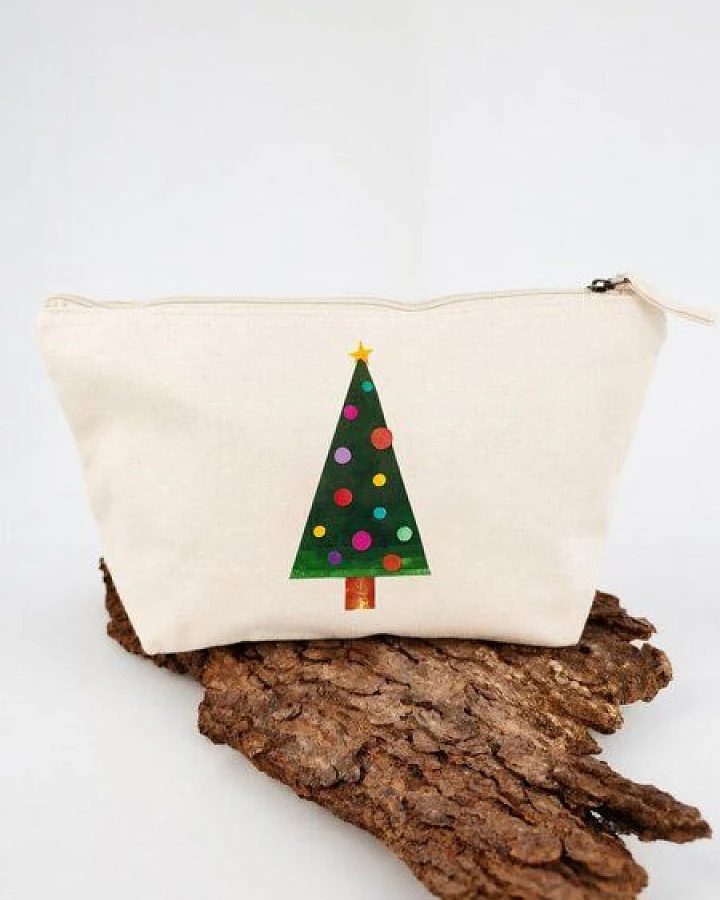 MELAdi Accessoire-Tasche aus Biobaumwolle - Größe L Weihnachtsbaum