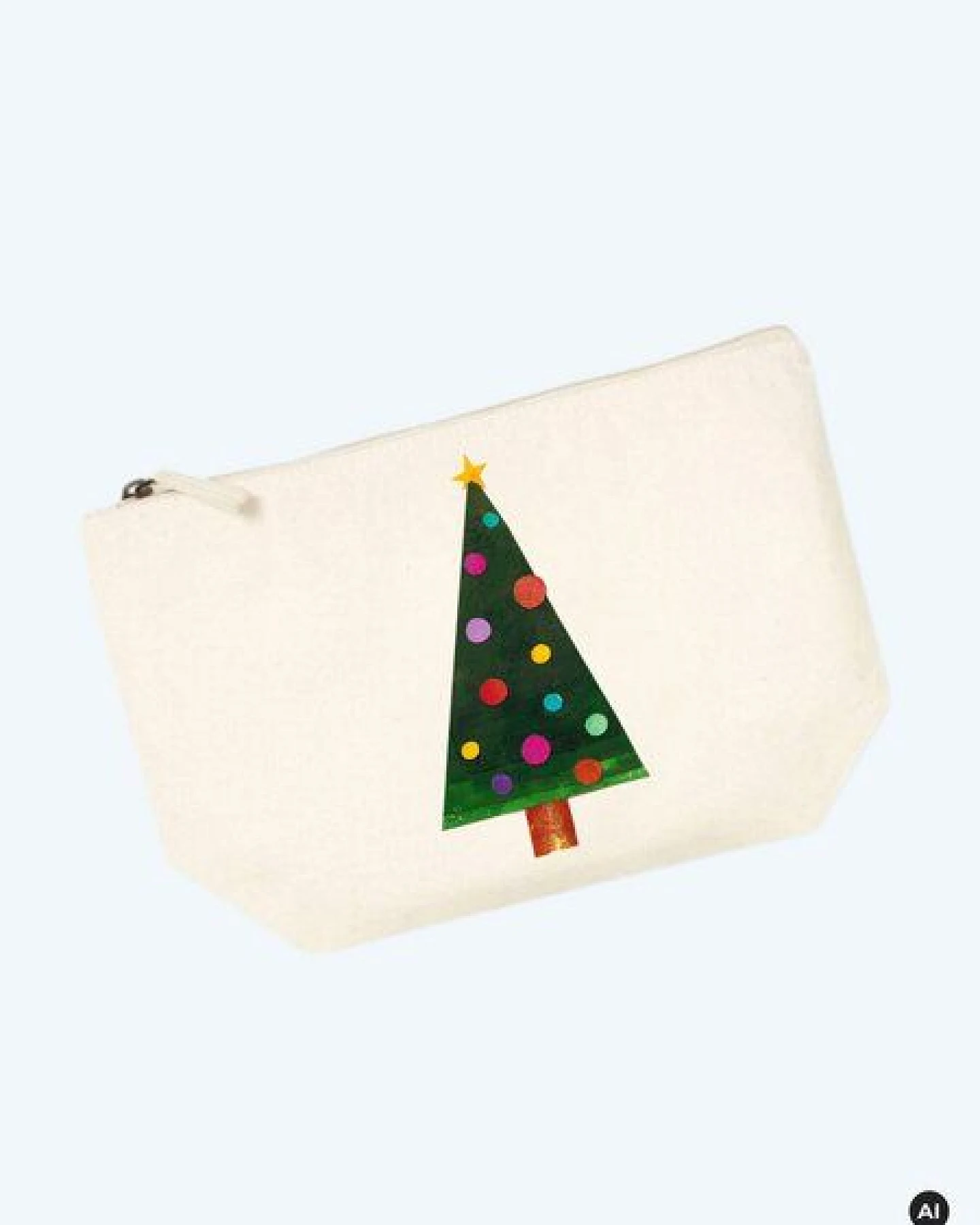 MELAdi Accessoire-Tasche aus Biobaumwolle - Größe L Weihnachtsbaum – Ansicht 2