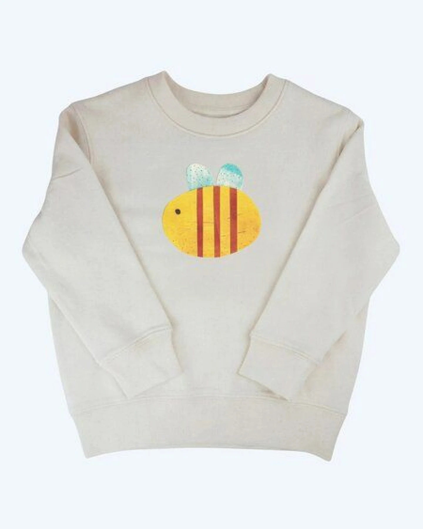 MELAdi Kinder Sweater aus Biobaumwolle - Hummel auf Natural Raw – Ansicht 2