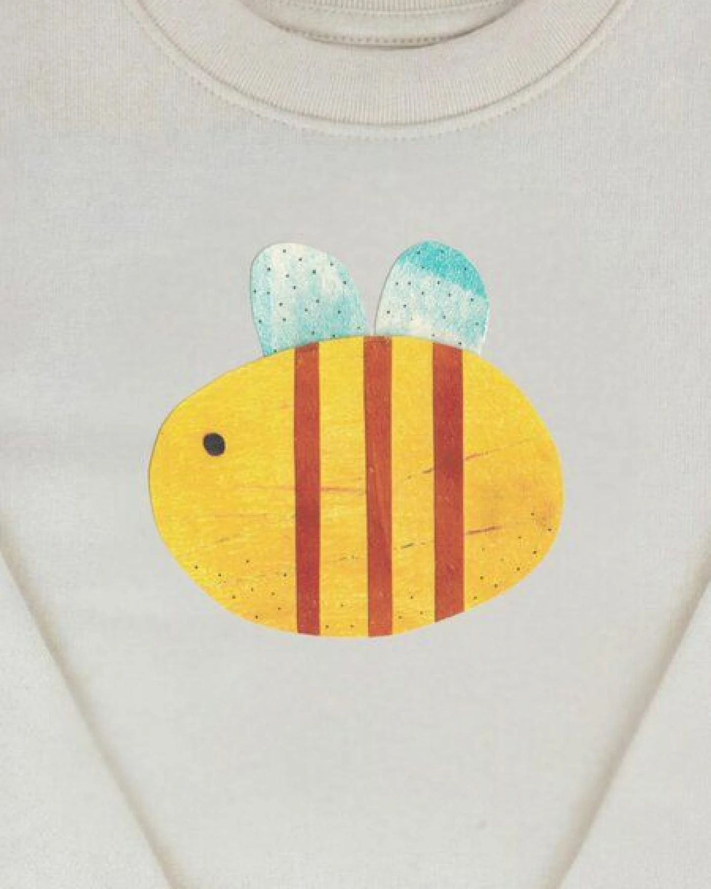 MELAdi Kinder Sweater aus Biobaumwolle - Hummel auf Natural Raw – Ansicht 3