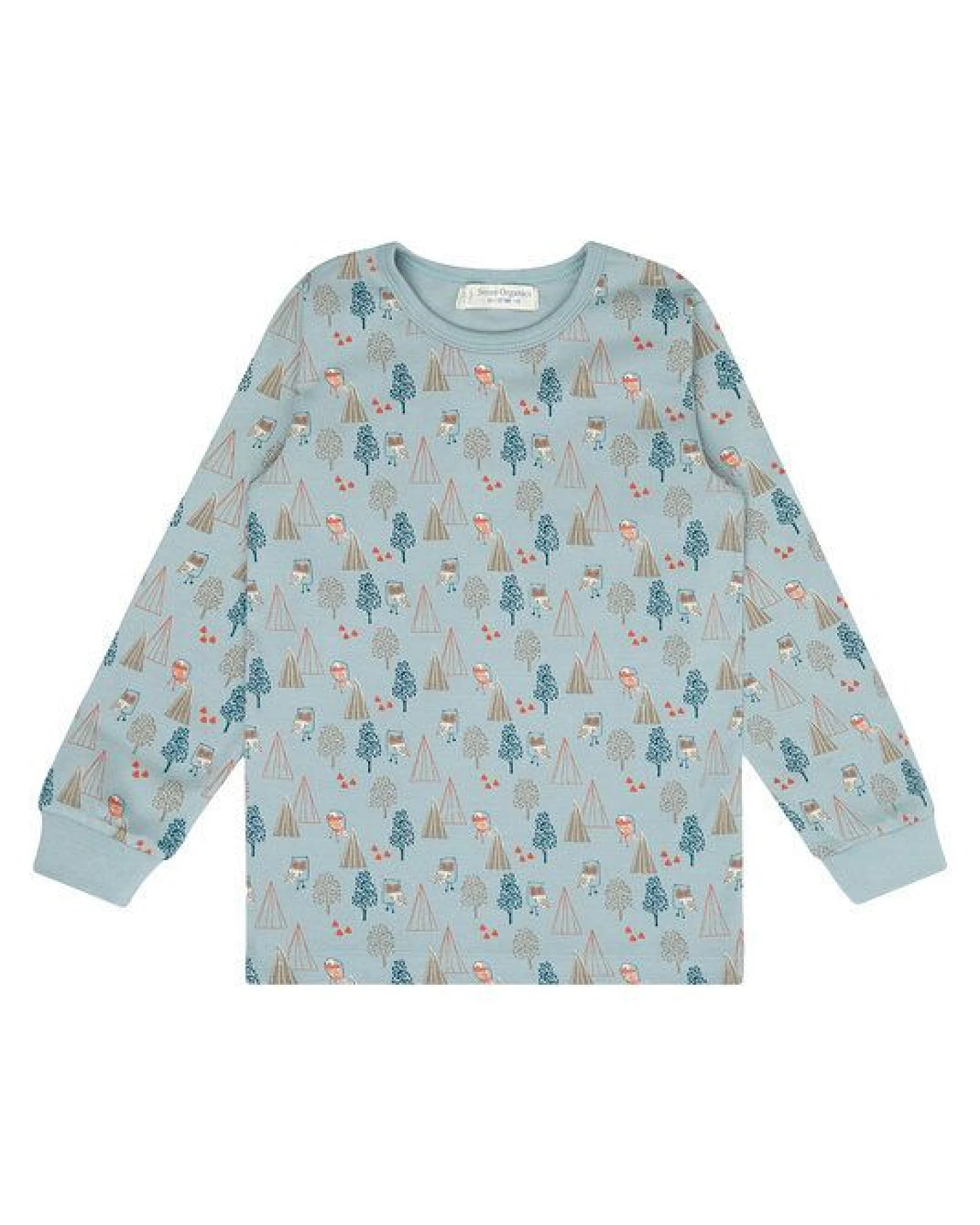 Sense Organics & friends in cooperation with GARY MASH Kinder Schlafanzug mit Bäumen, steinblau – Ansicht 4