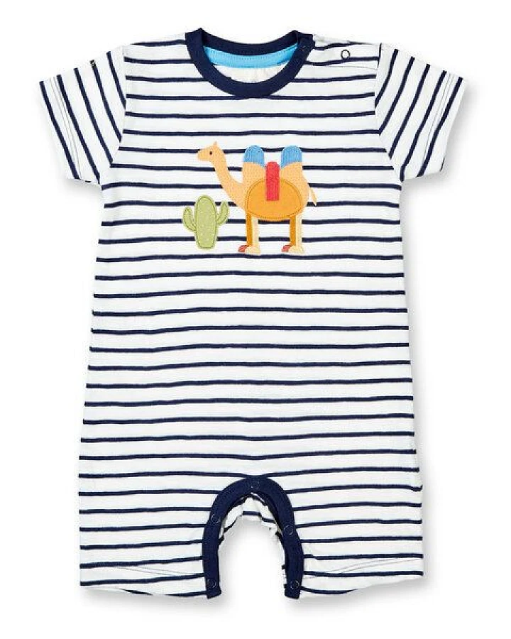 Sense Organics & friends in cooperation with GARY MASH Kurzer Baby Strampler gestreift aus Biobaumwolle