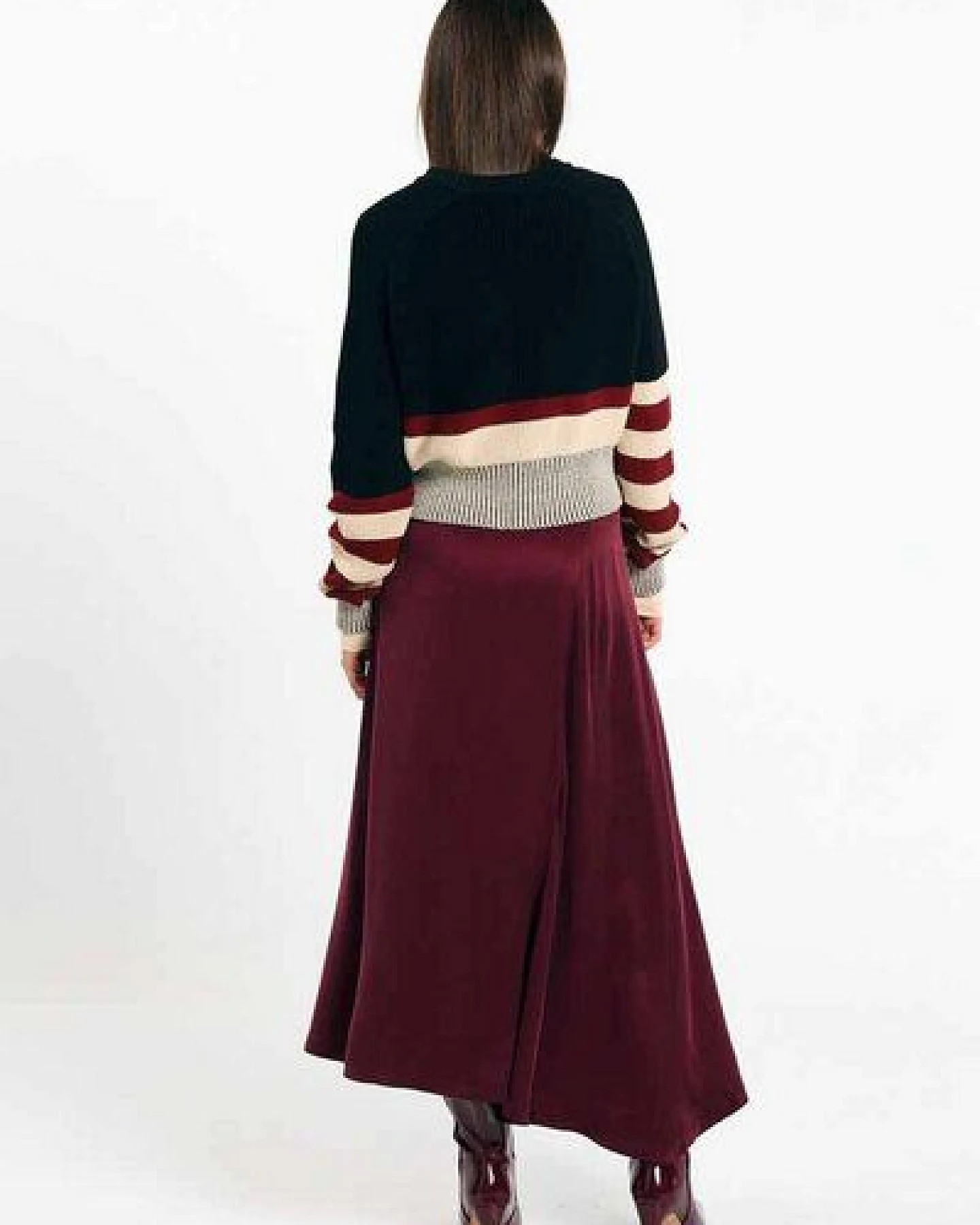 Suite 13 Lab Nelas Baumwoll-Pulli mit asymmetrischen Streifen – Ansicht 3